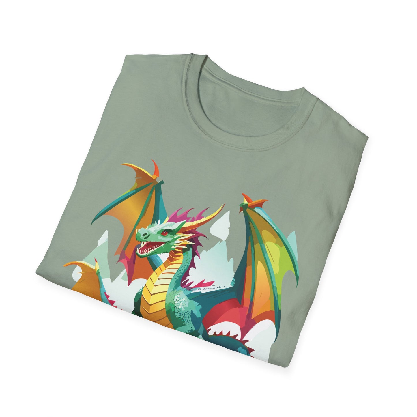 Dragon Graphic T Shirt for Men and Women Unisex Animal Design Softstyle Cotton Tee Premium Quality