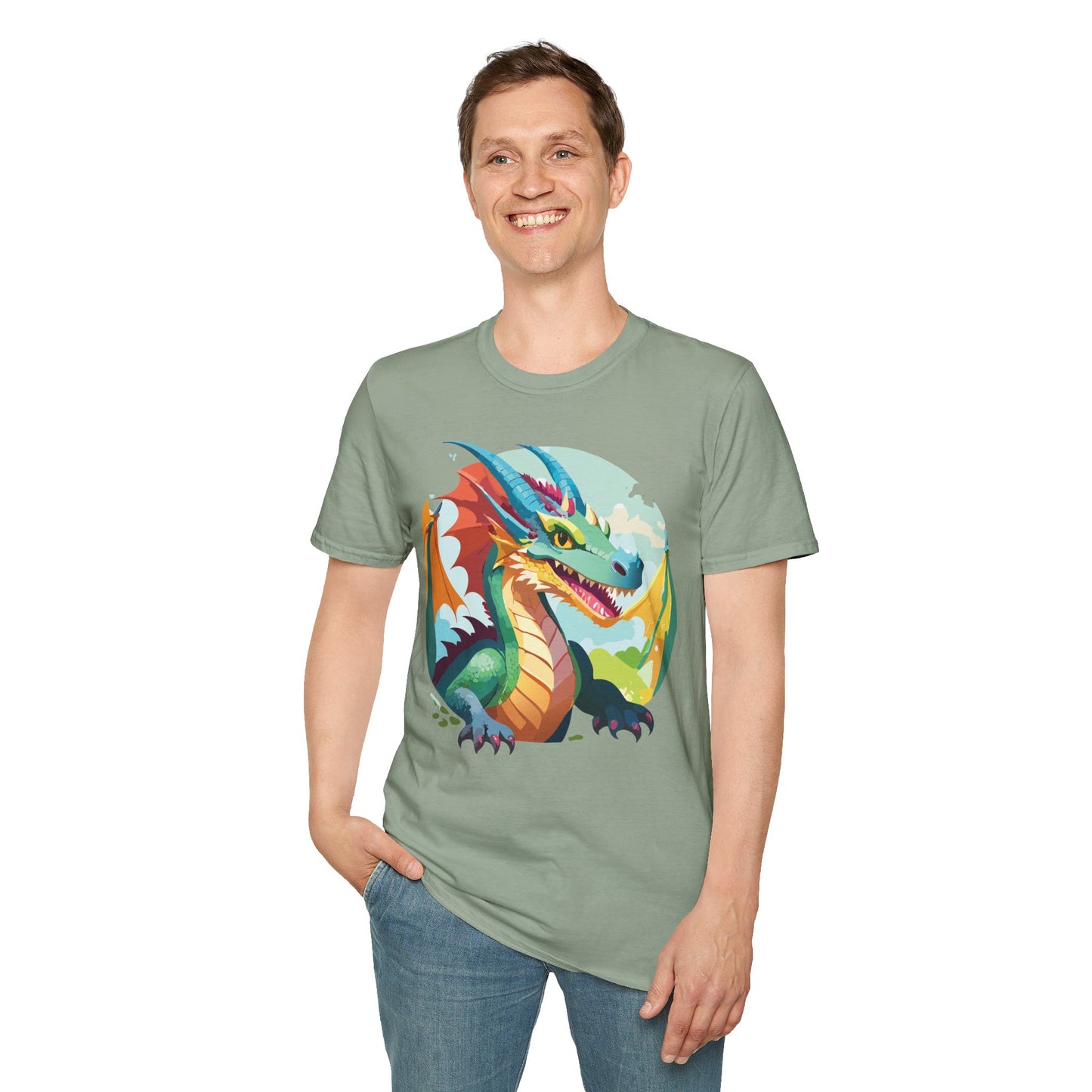Dragon T Shirt, Dragon Shirt, Shirt with Animals, Animal Shirt