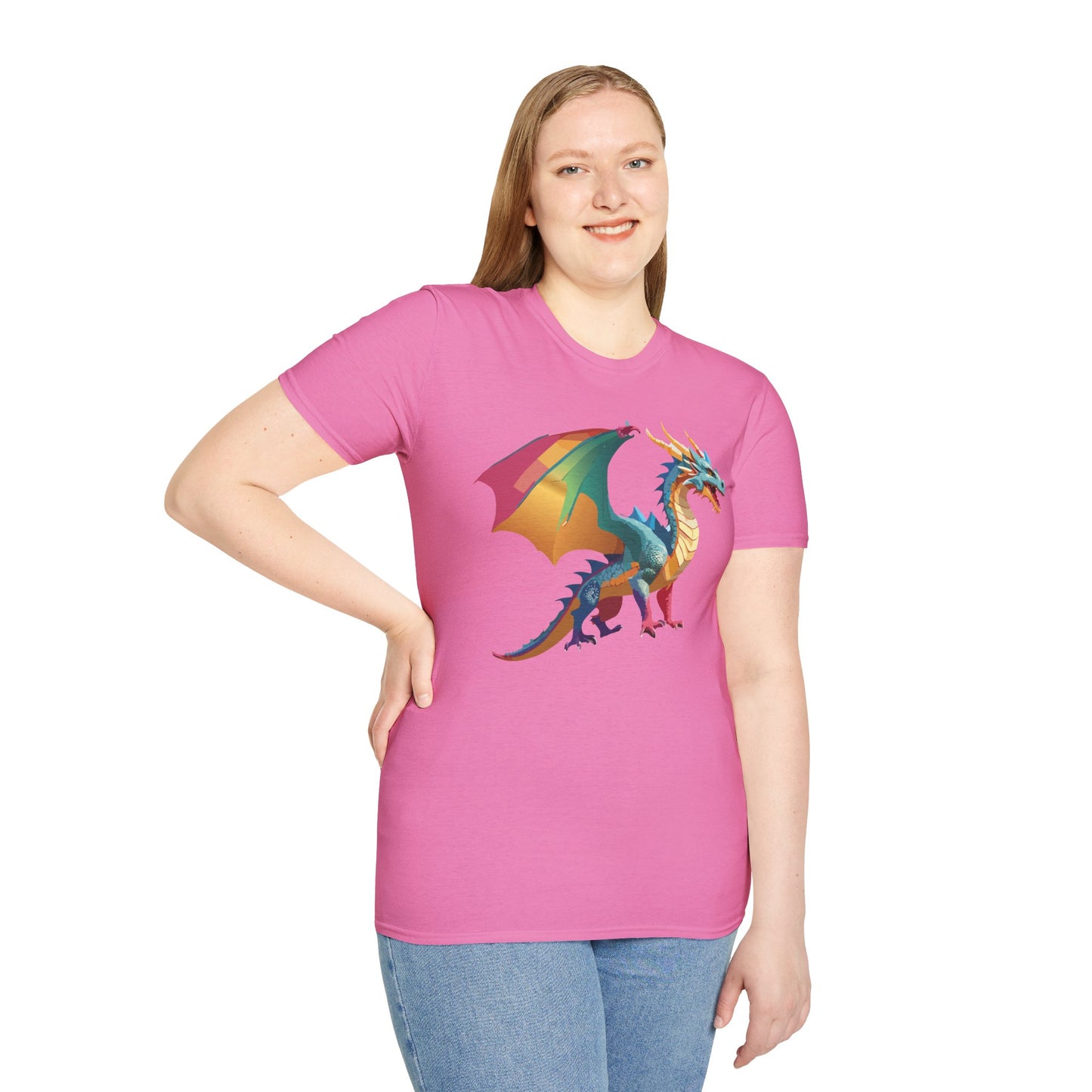 Dragon T Shirt Unisex Dragon Shirt Animal Design Tee Softstyle 100 Percent Ring Spun Cotton