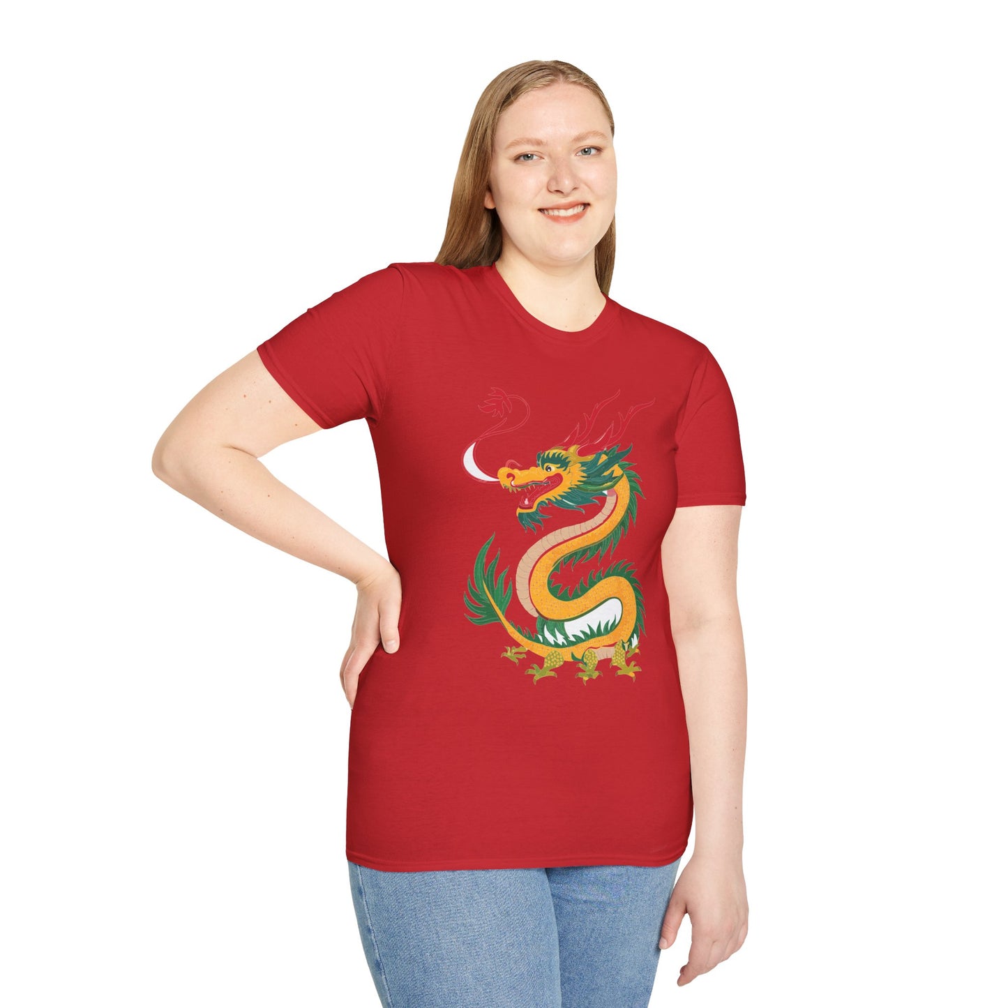 Dragon T Shirt Unisex Dragon Shirt Animal Shirt Gildan Softstyle 64000 100 Percent Cotton Tee