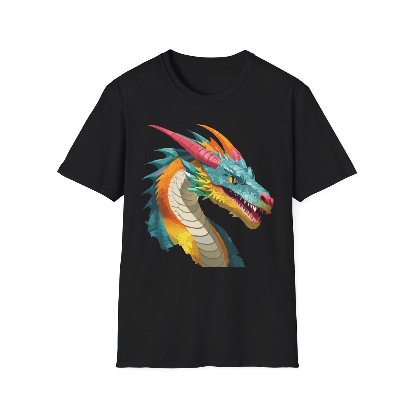 Dragon T Shirt Unisex Softstyle Art Design Tee With Animals Theme Gildan 64000 Premium Quality
