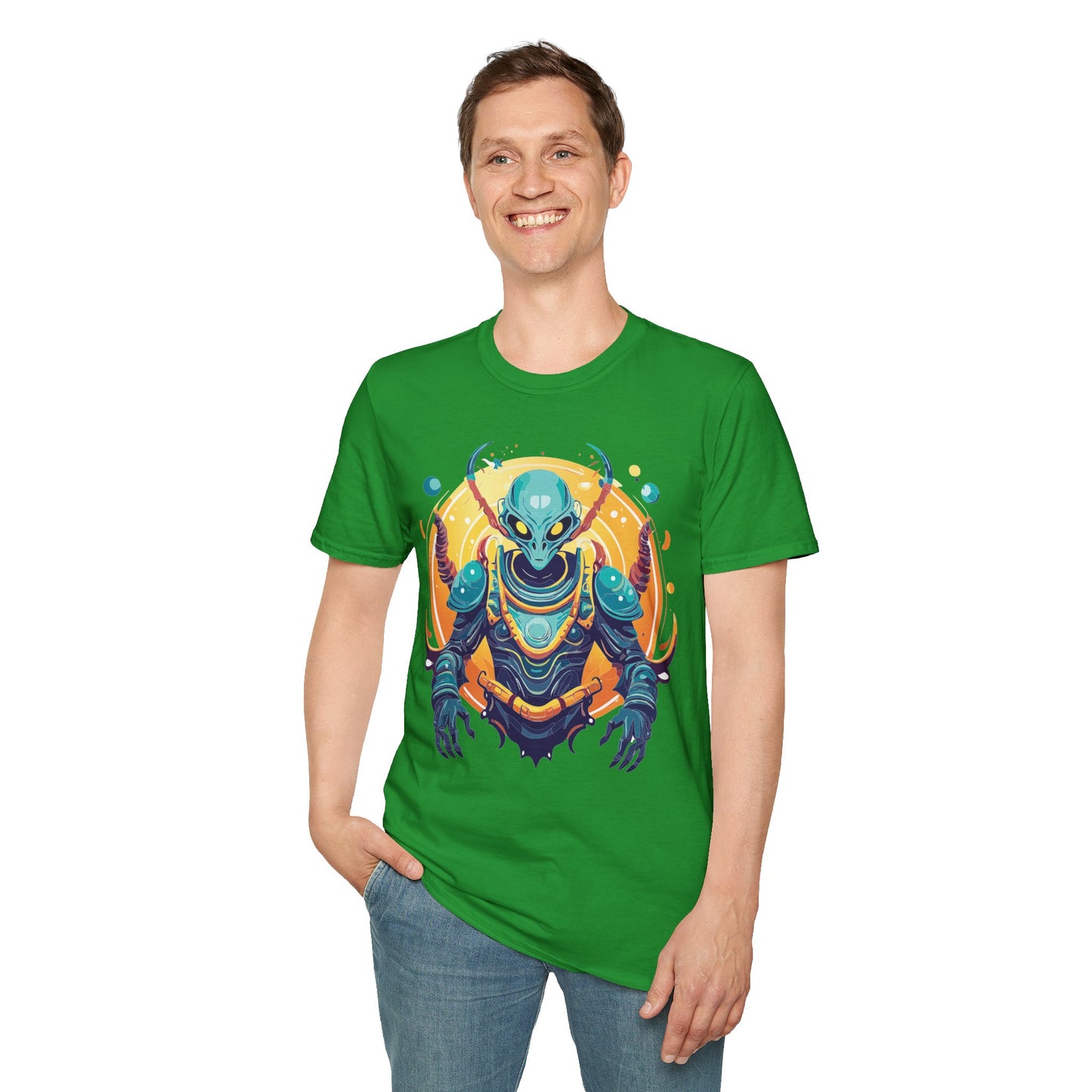 Cosmos Alien T Shirt Unisex Softstyle Short Sleeve Tee With Alien Art Design Artwork