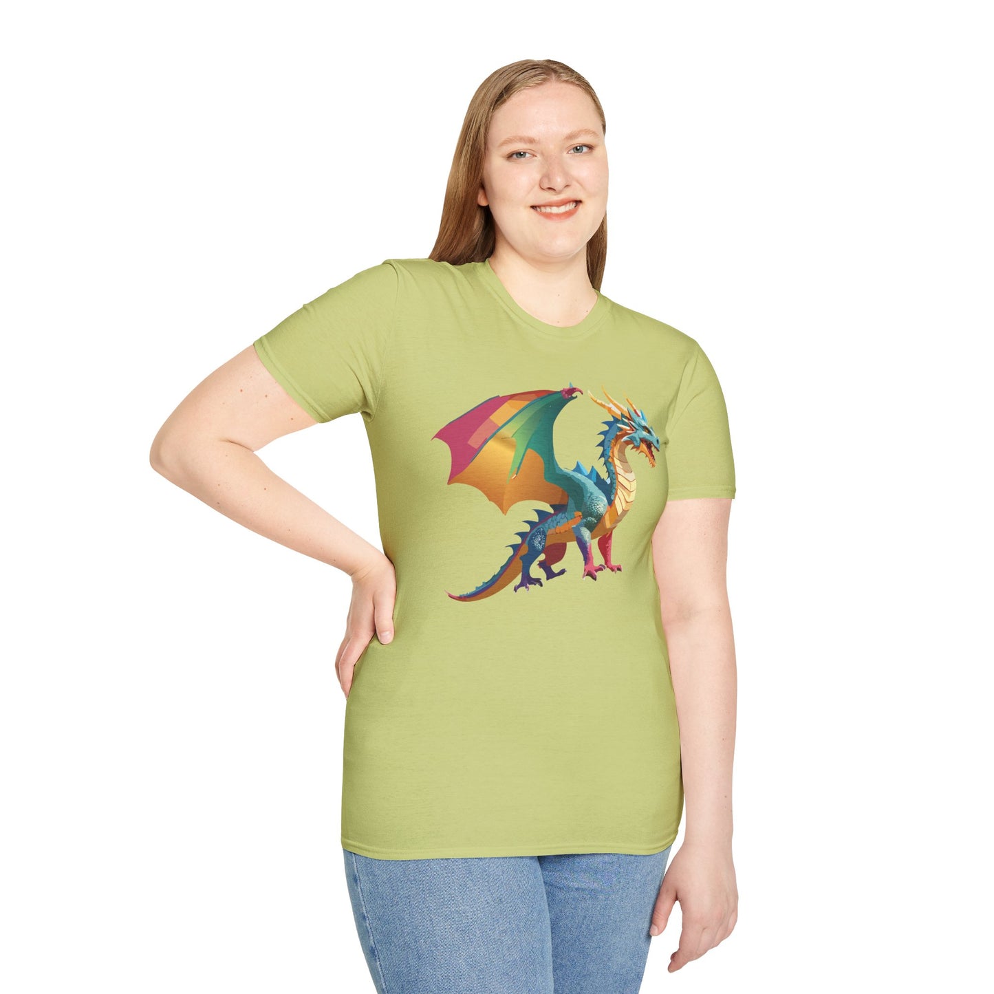 Dragon T Shirt Unisex Dragon Shirt Animal Design Tee Softstyle 100 Percent Ring Spun Cotton