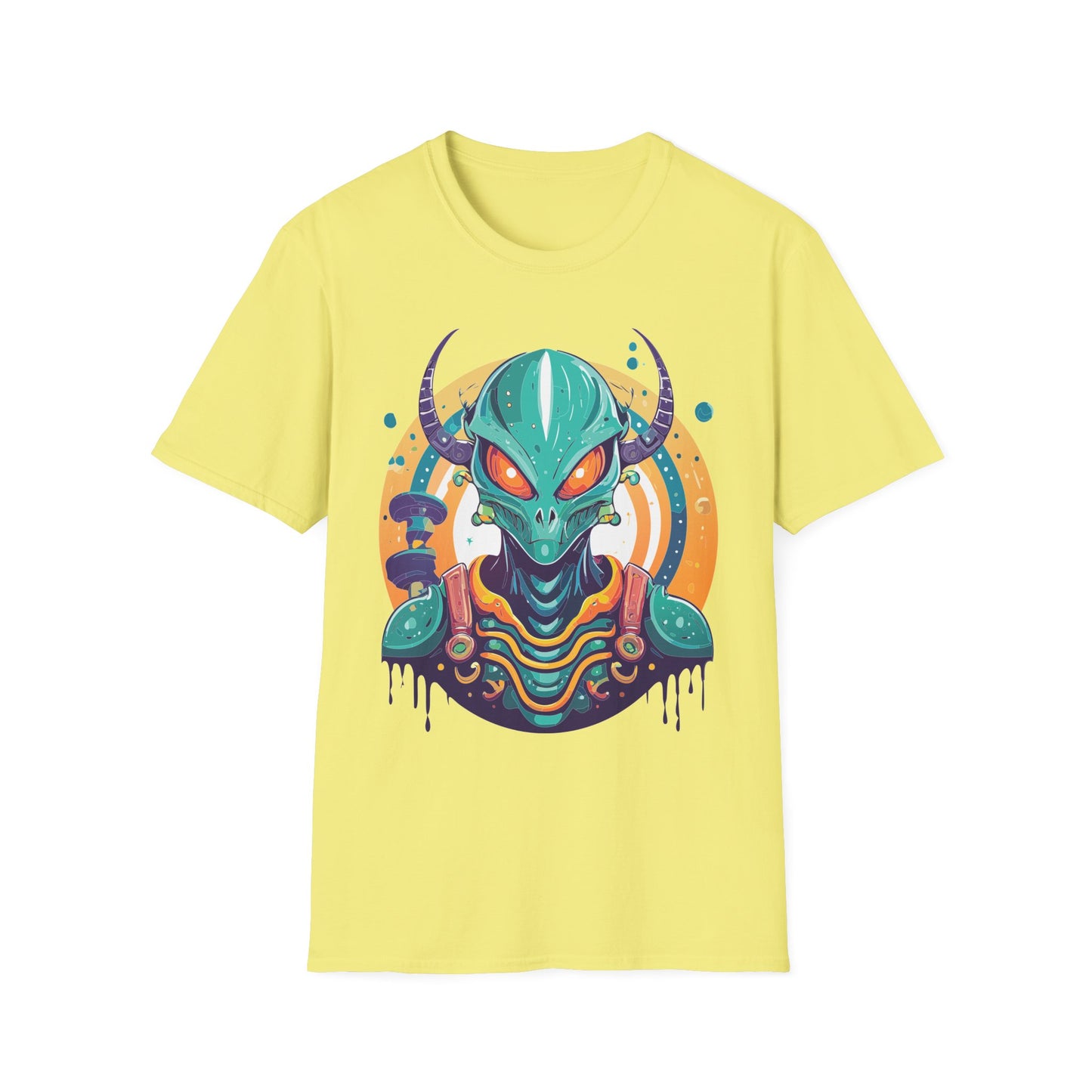 Alien T Shirt Cosmos Shirt Unisex Softstyle Tee 100 Percent Ring Spun Cotton Short Sleeve