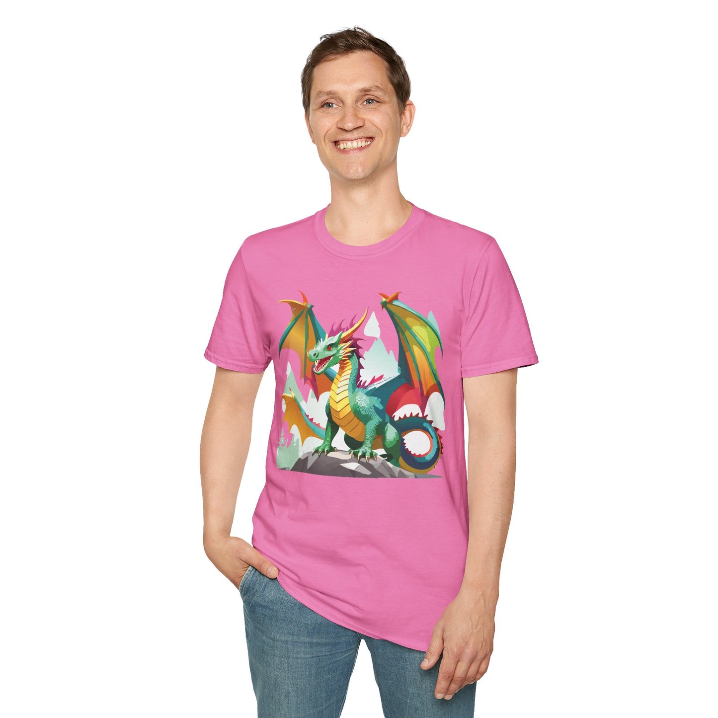 Dragon Graphic T Shirt for Men and Women Unisex Animal Design Softstyle Cotton Tee Premium Quality