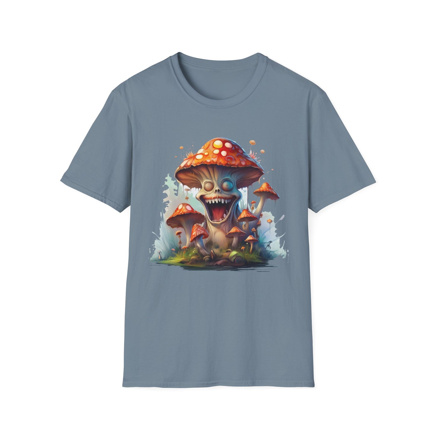 Mashroom Short Sleeve Tee Unisex Funny Mashroom Shirt With Fungus Graphic Gildan Softstyle 64000
