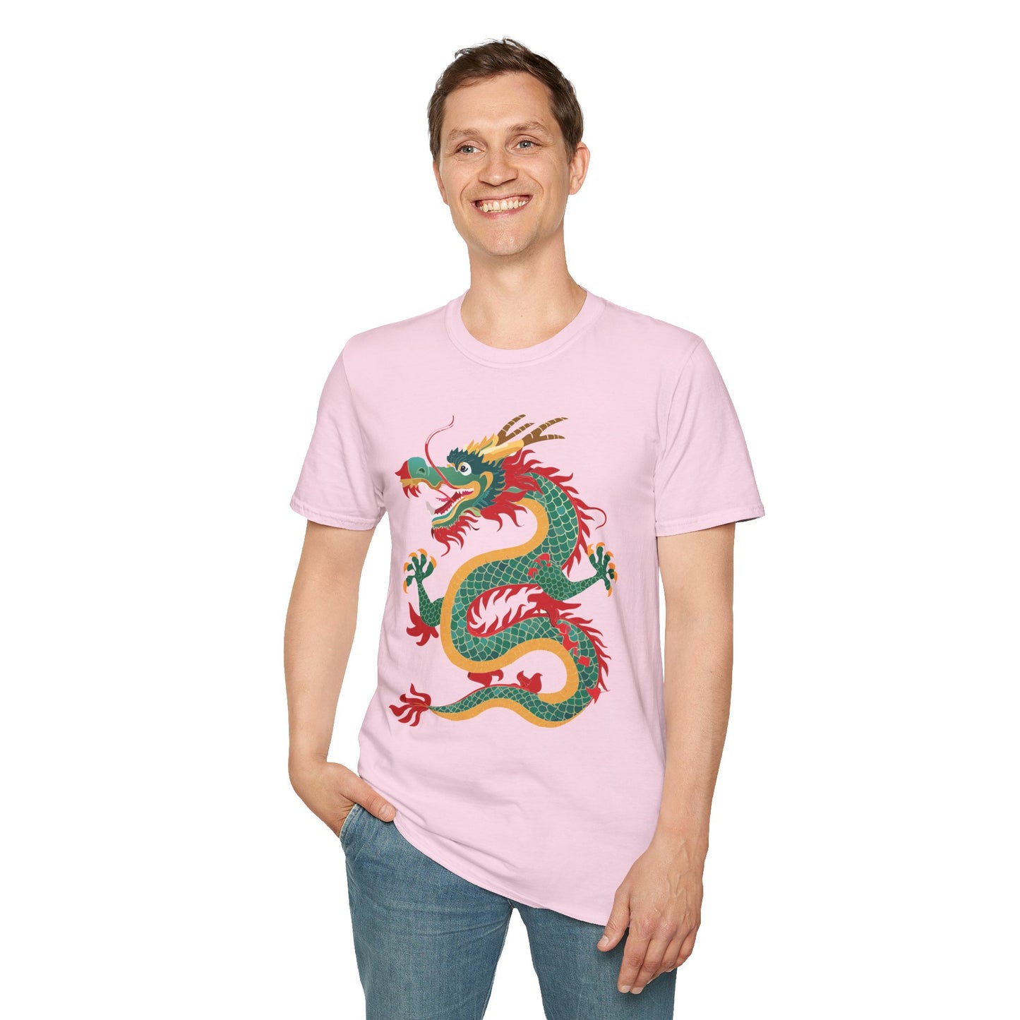 Dragon T Shirt Unisex Dragon Shirt With Animal Art Design Gildan Softstyle Tee 100 Cotton