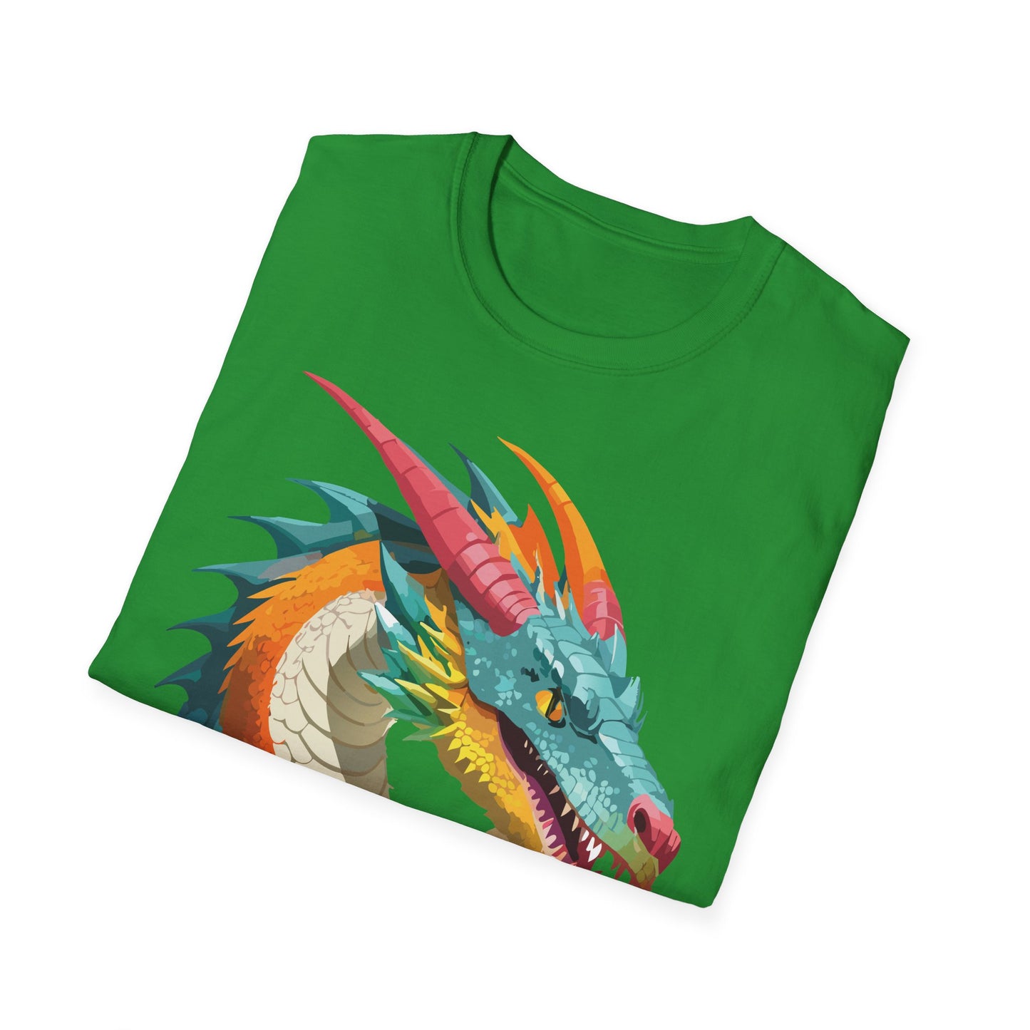 Dragon T Shirt Unisex Softstyle Art Design Tee With Animals Theme Gildan 64000 Premium Quality