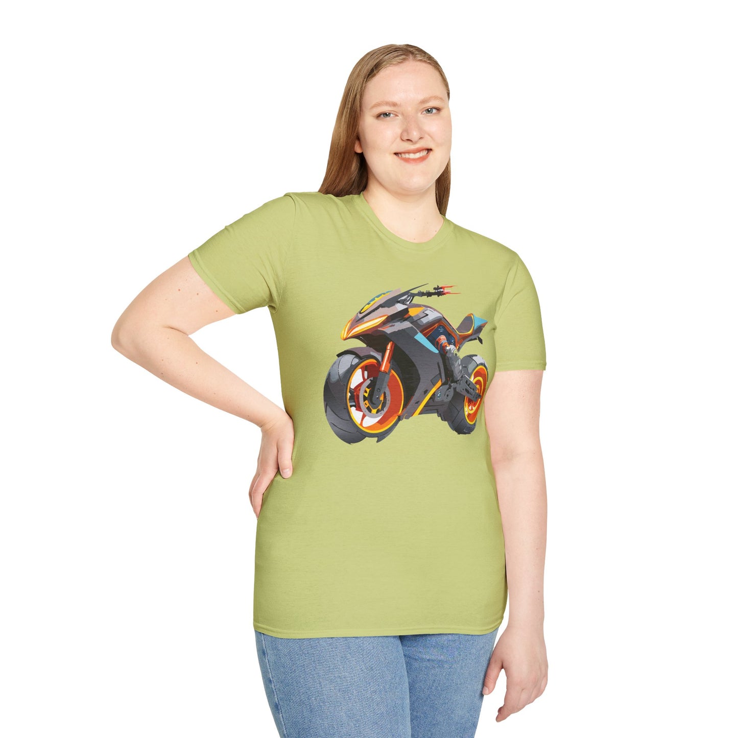 Unisex Bike T Shirt With Motorcycle Graphic MTB Tee Cotton Softstyle Comfort For Riders