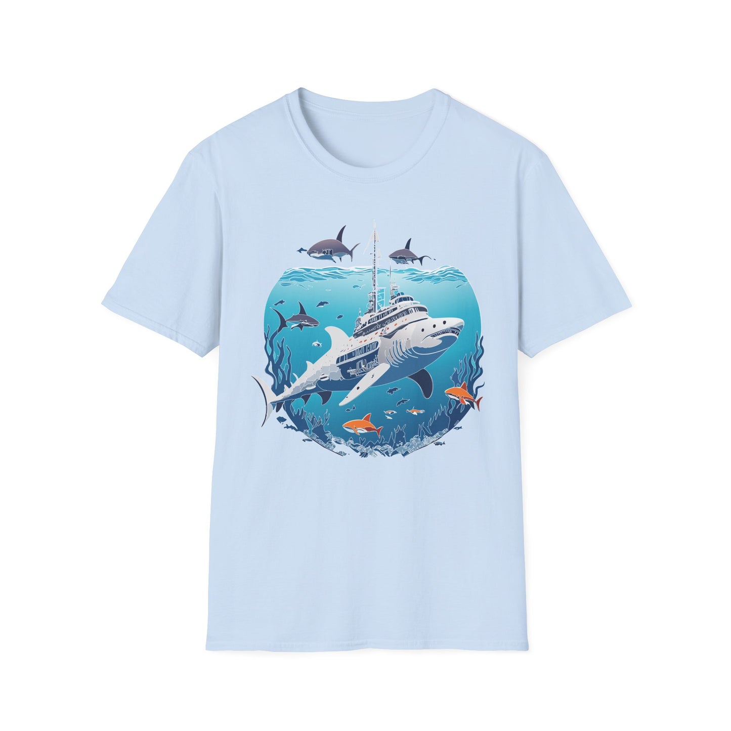 Ocean Tee Shirt, Ocean Shirt, Shirt with Ocean, U boat Tees, Shirt with U-Boat