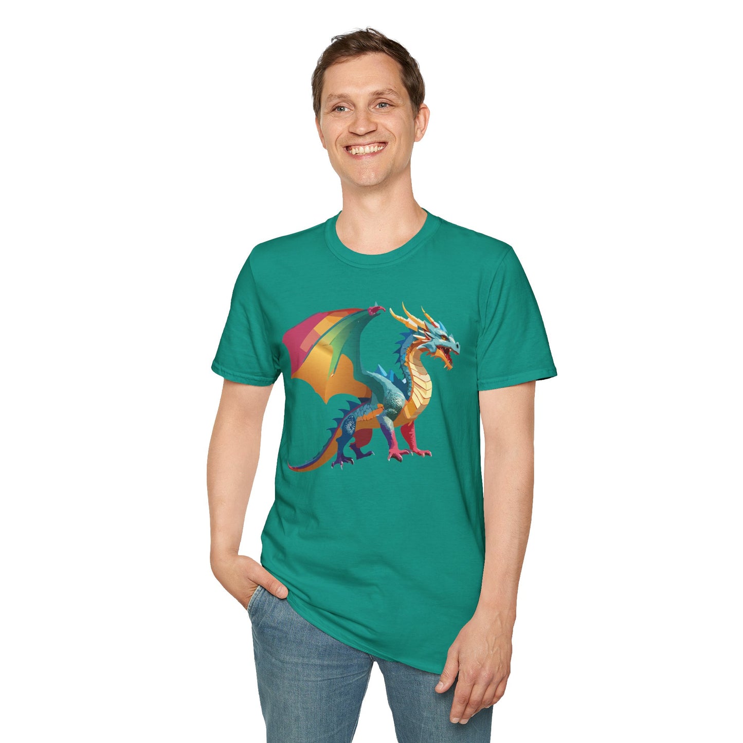 Dragon T Shirt Unisex Dragon Shirt Animal Design Tee Softstyle 100 Percent Ring Spun Cotton