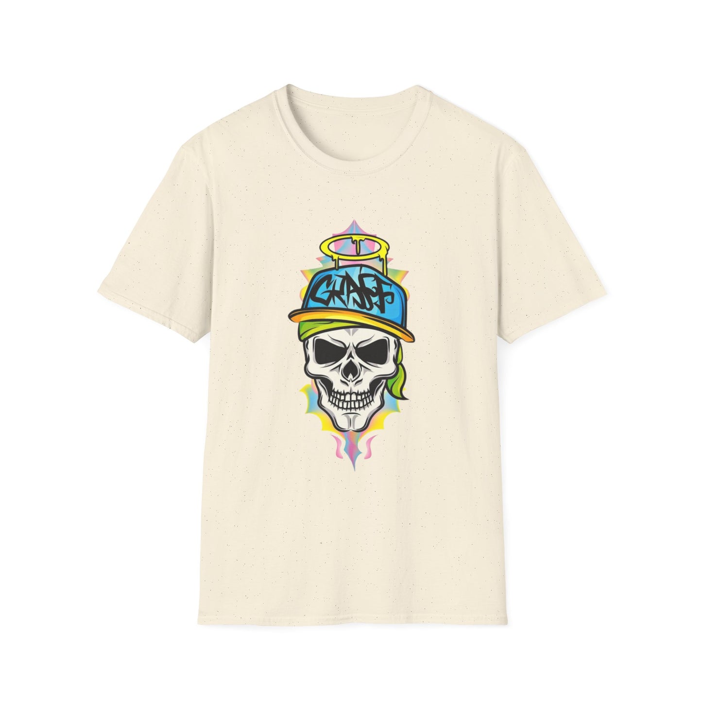 Unisex Skull Graphic Tee Shirt With Skeleton Design Softstyle 64000 100 Percent Ring Spun Cotton