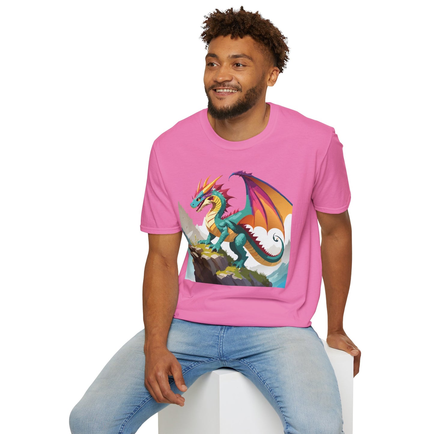 Dragon T Shirt Unisex Dragon Shirt With Animal Art Design Softstyle Cotton Tee Shirt