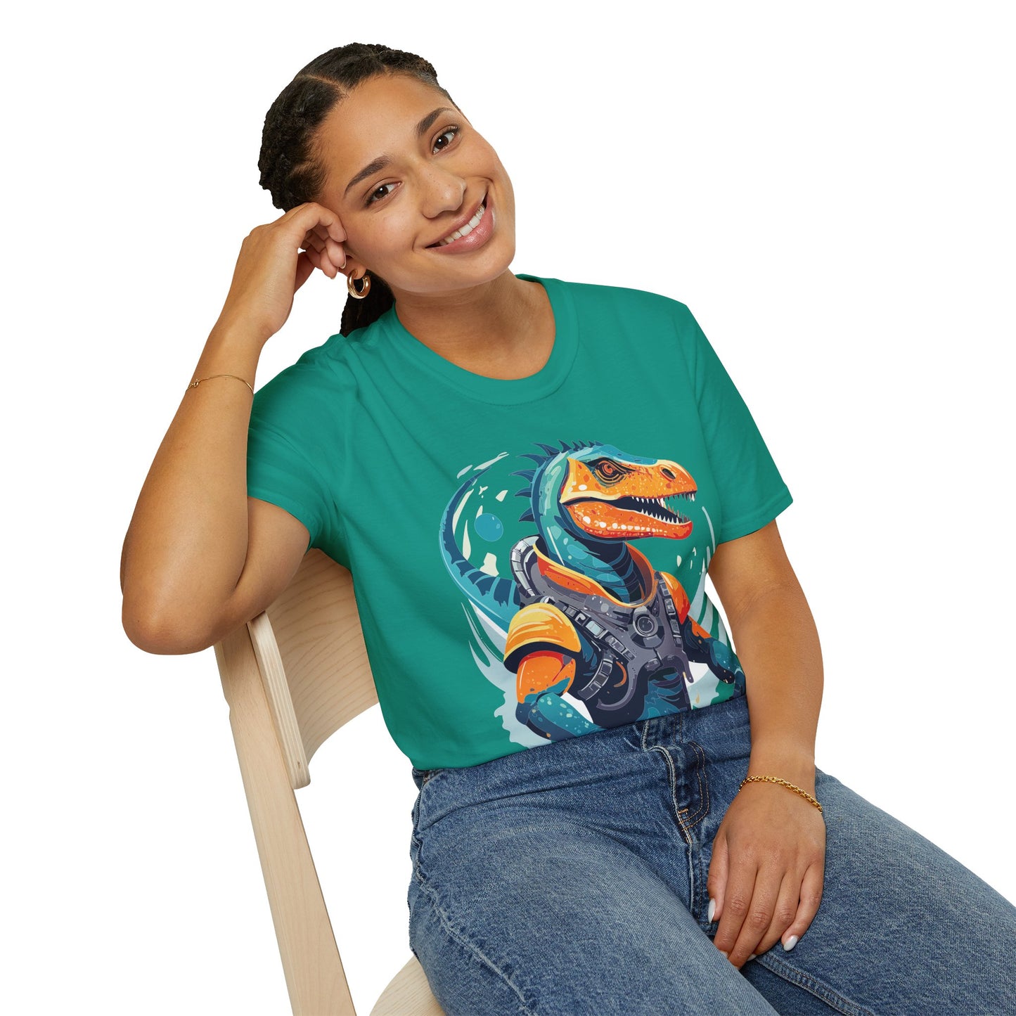 Gildan Alien Cosmos T Shirt Unisex Softstyle 64000 Cotton Tee With Alien Art Design Graphic Print