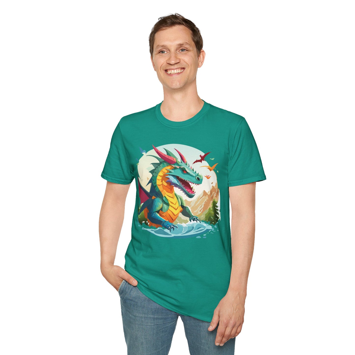 Dragon T Shirt, Dragon Shirt, Shirt with Animals, Animal Shirt
