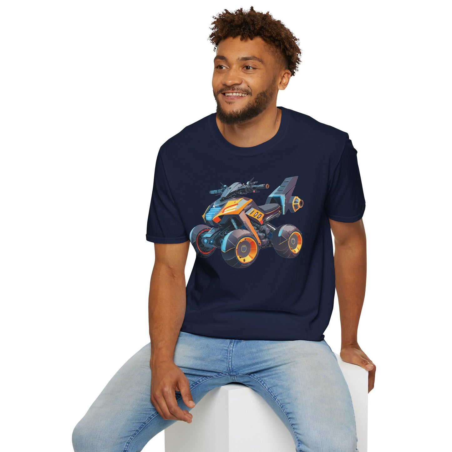Unisex Bike T Shirt Moto Shirt With Motorcycle Design MTB Tee For Riders One Hundred Percent Cotton