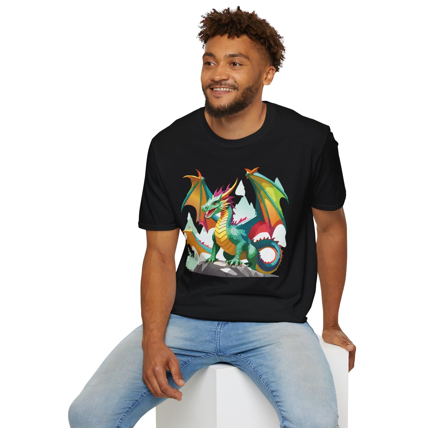 Dragon Graphic T Shirt for Men and Women Unisex Animal Design Softstyle Cotton Tee Premium Quality