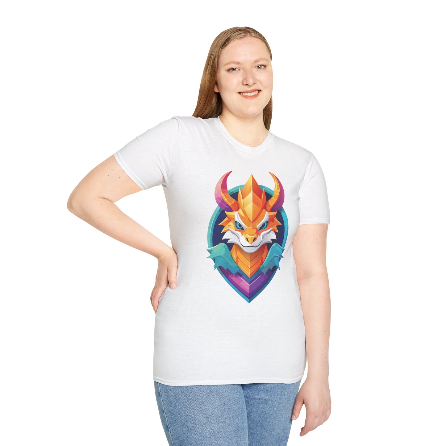 Dragon T Shirt Unisex Gildan Softstyle 64000 Comfortable Cotton Tee With Animal Design