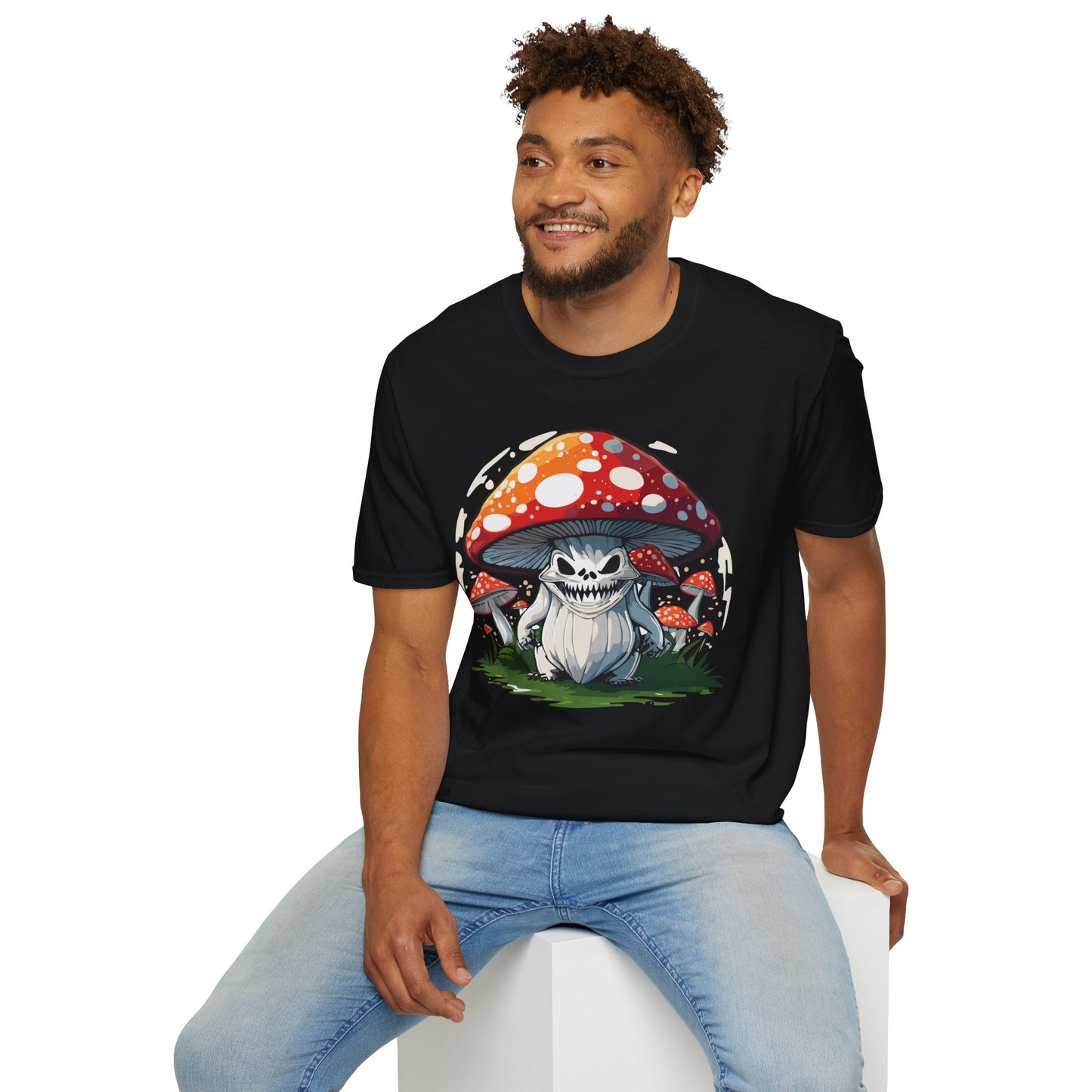 Mashroom Tee Shirt Unisex Softstyle 64000 100 Percent Ring Spun Cotton Funny Mashroom Fungus Design