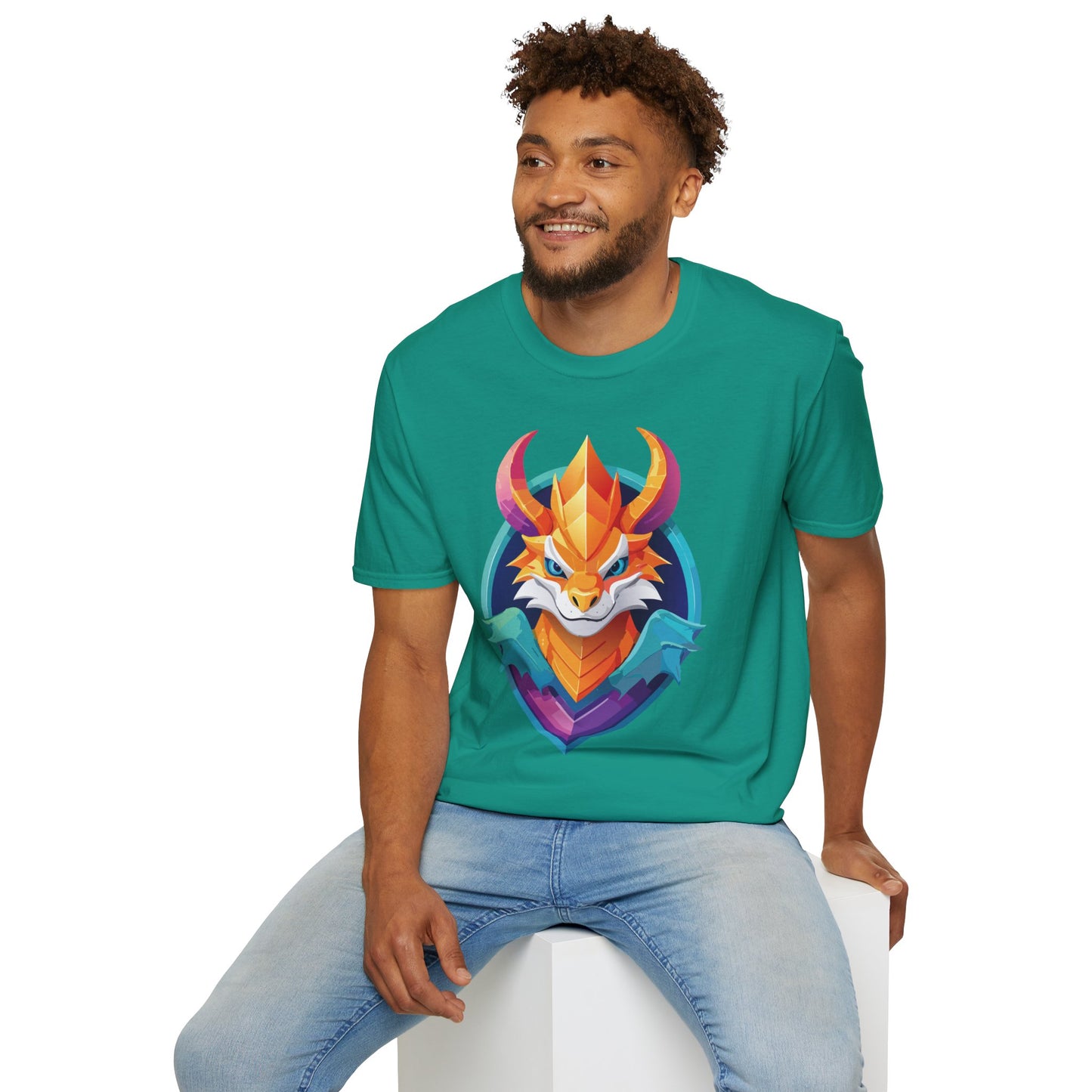 Dragon T Shirt Unisex Gildan Softstyle 64000 Comfortable Cotton Tee With Animal Design