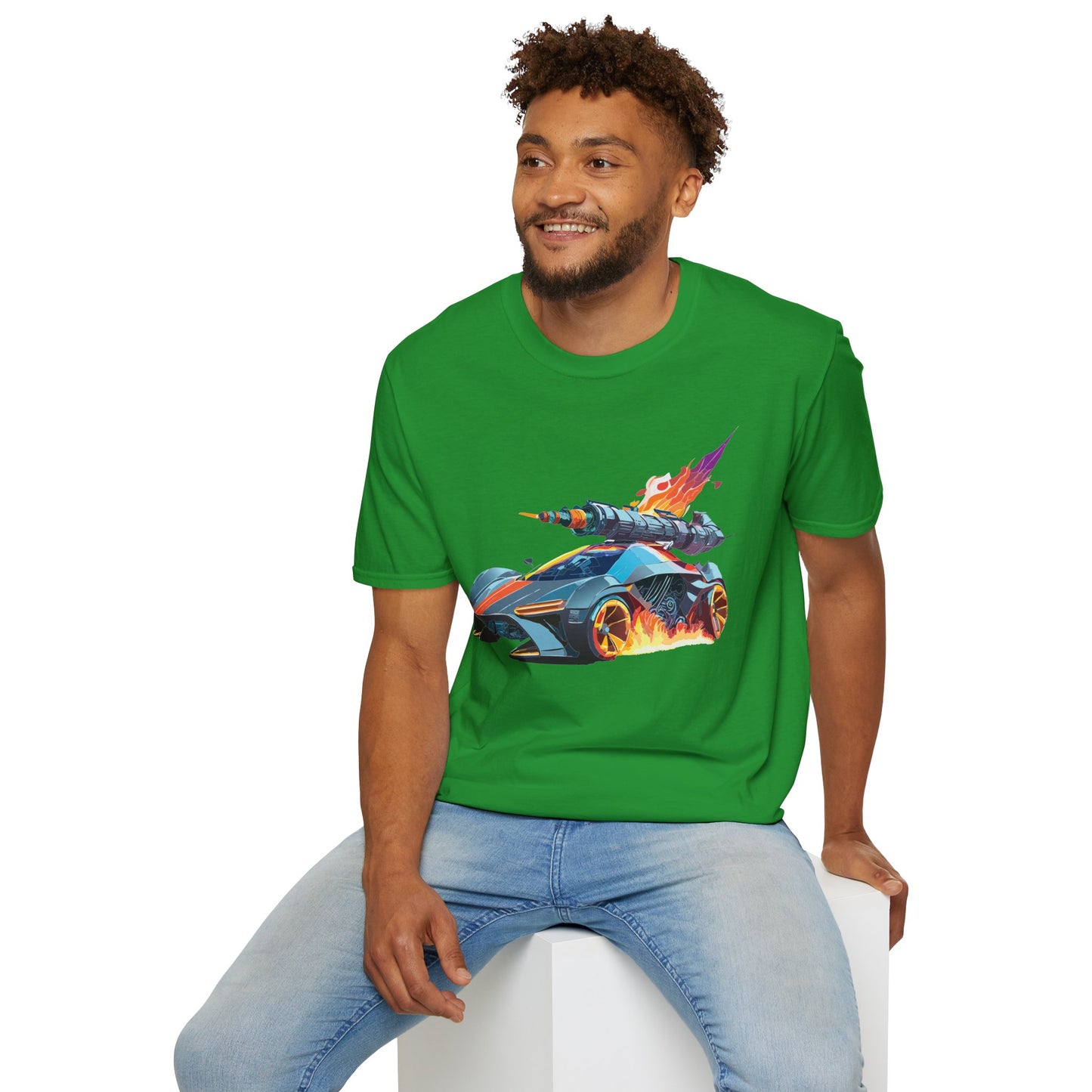 Car T Shirt for Car Lovers Unisex Softstyle Tee 64000 Hot Wheels Design Shirt with Cars