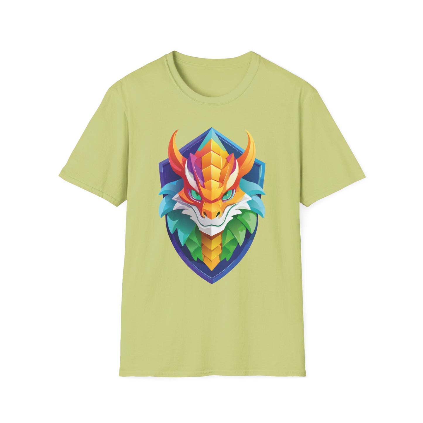 Unisex Dragon T Shirt Softstyle 64000 100 Percent Ring Spun Cotton Comfortable Tee