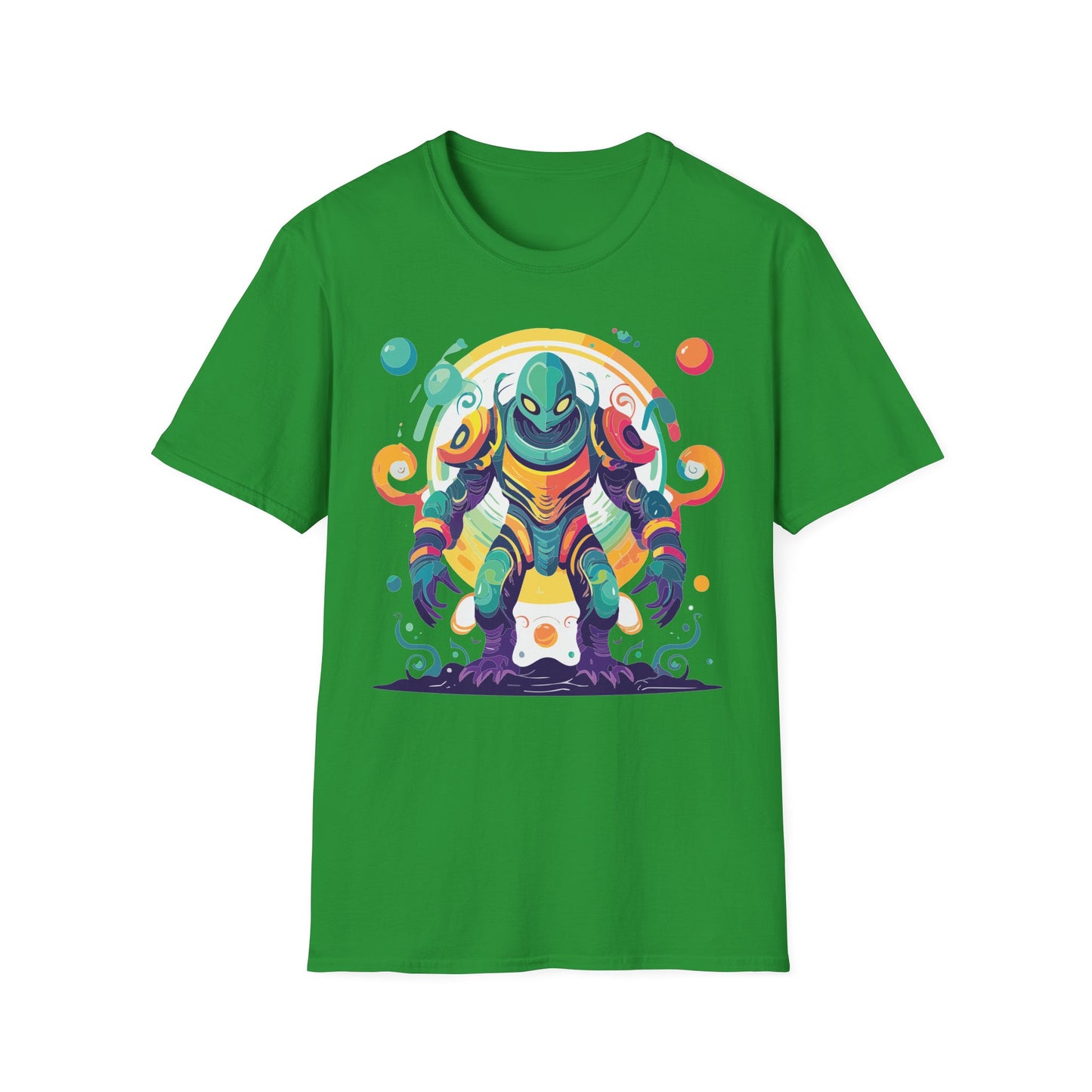 Cosmos Alien T Shirt Unisex Softstyle 64000 with Art Design Durable Comfort Artwork Tee