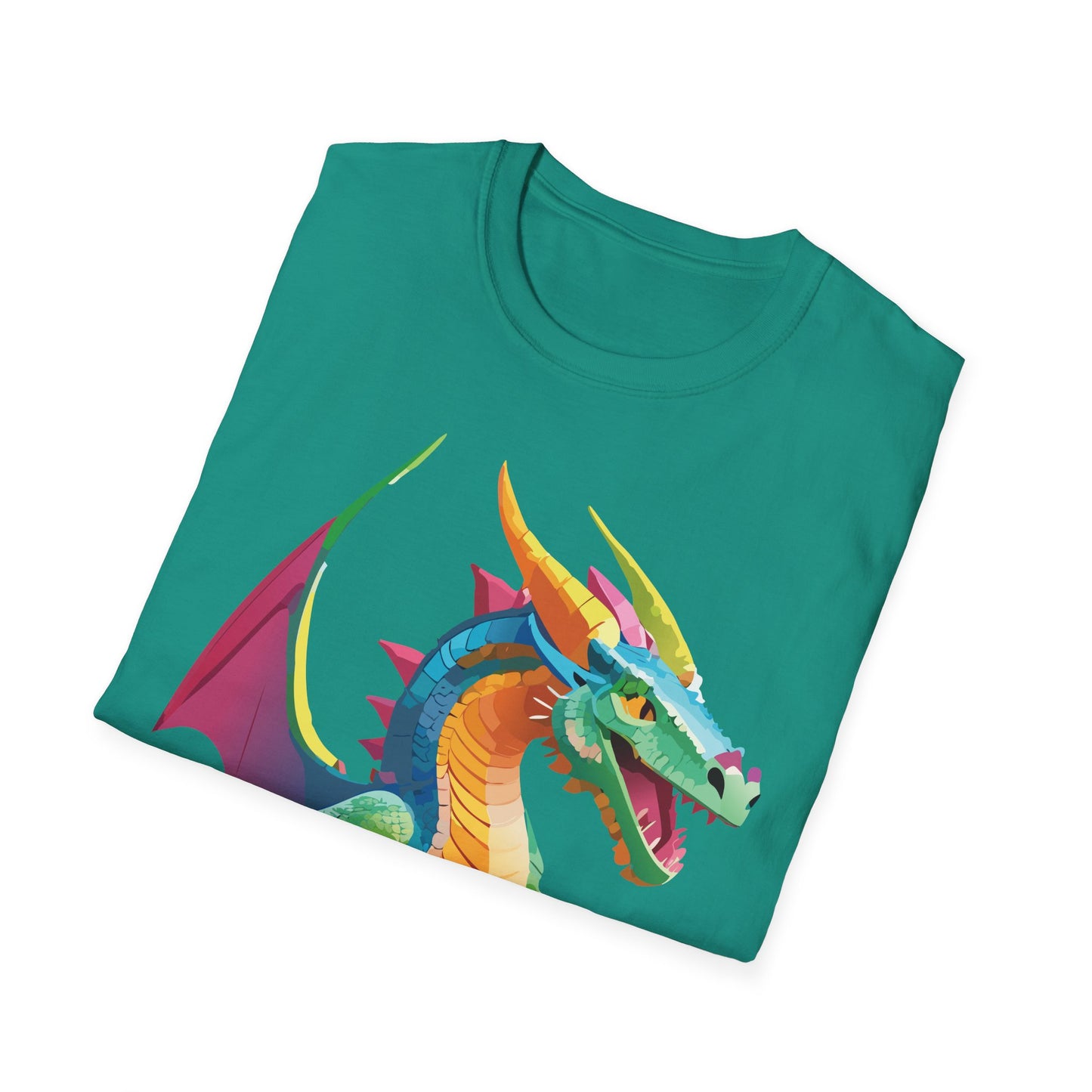 Unisex Dragon Graphic Tee Softstyle Short Sleeve T Shirt Made From Ring Spun Cotton