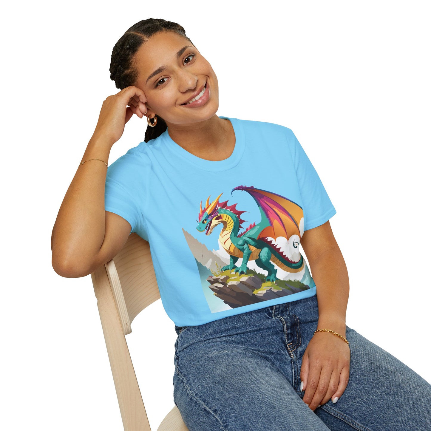 Dragon T Shirt Unisex Dragon Shirt With Animal Art Design Softstyle Cotton Tee Shirt