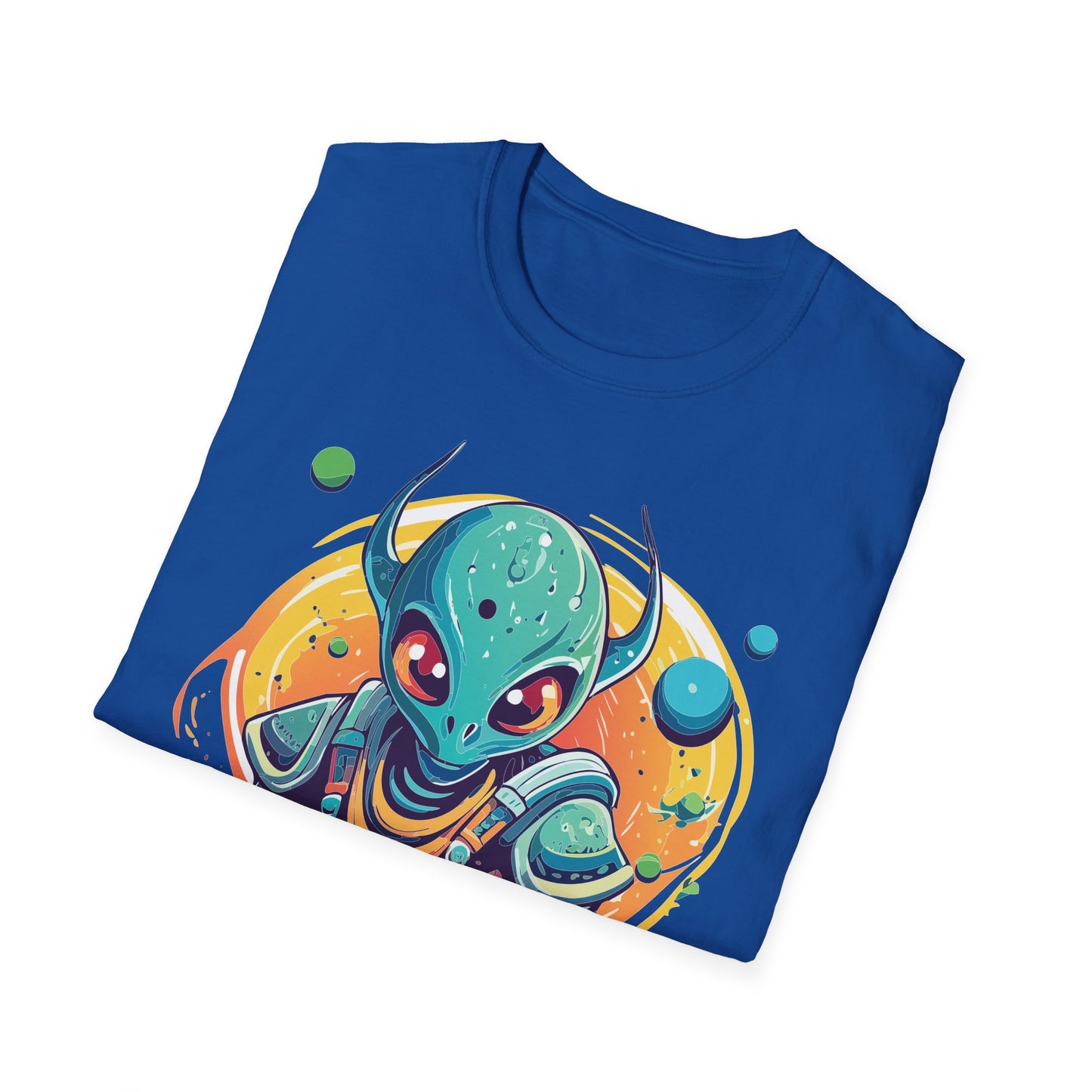 Alien Cosmos Shirt Unisex Softstyle Tee With Alien Art Design Space Theme Graphic Tee