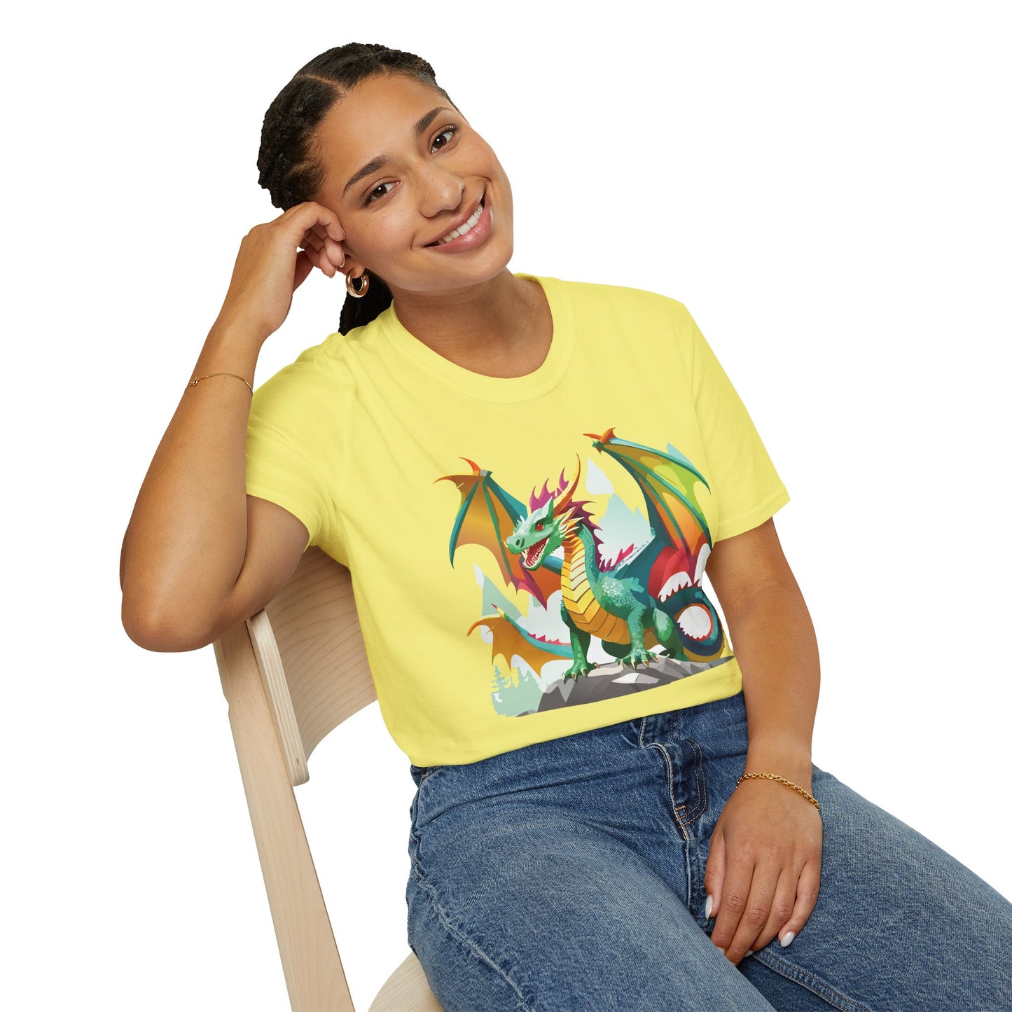 Dragon Graphic T Shirt for Men and Women Unisex Animal Design Softstyle Cotton Tee Premium Quality