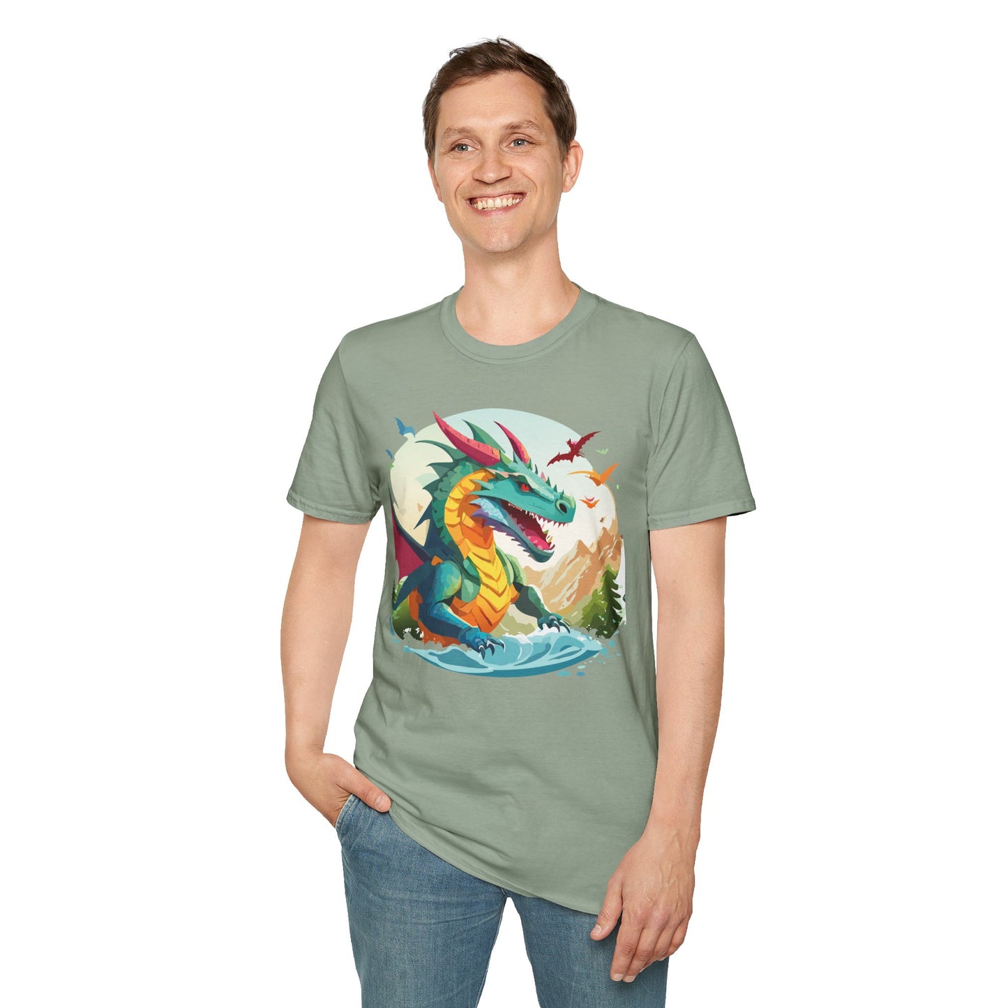 Dragon T Shirt, Dragon Shirt, Shirt with Animals, Animal Shirt