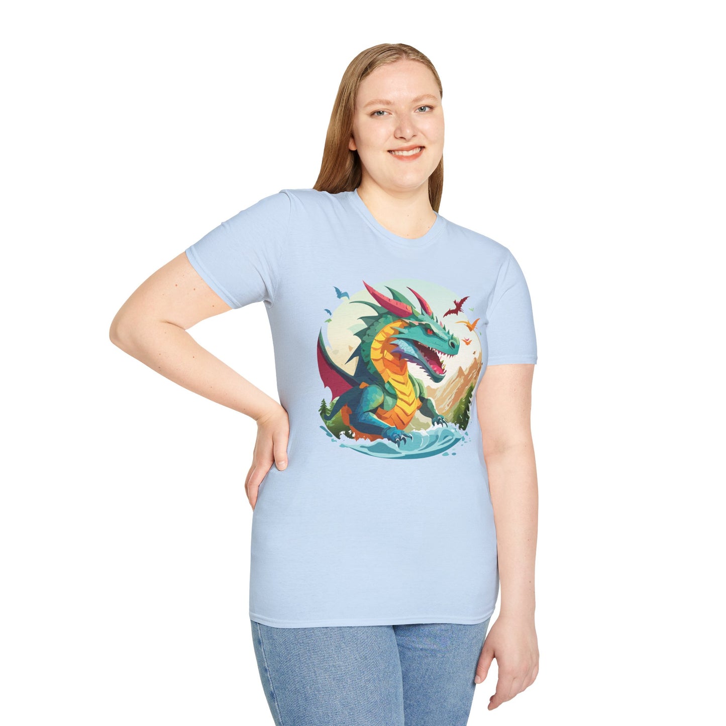 Dragon T Shirt, Dragon Shirt, Shirt with Animals, Animal Shirt