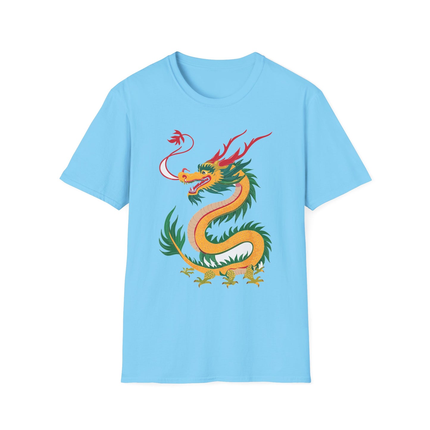 Dragon T Shirt Unisex Dragon Shirt Animal Shirt Gildan Softstyle 64000 100 Percent Cotton Tee