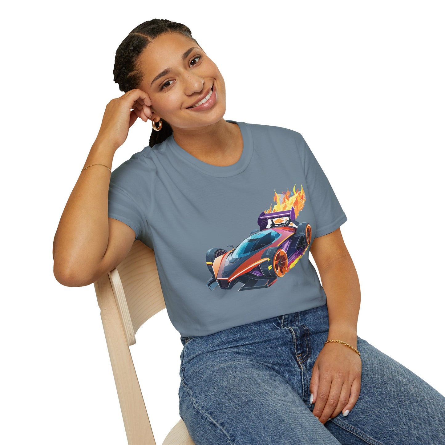 Unisex Car T Shirt Hot Wheels Graphic Tee Car Shirt Gildan Softstyle 64000 Cotton Tee