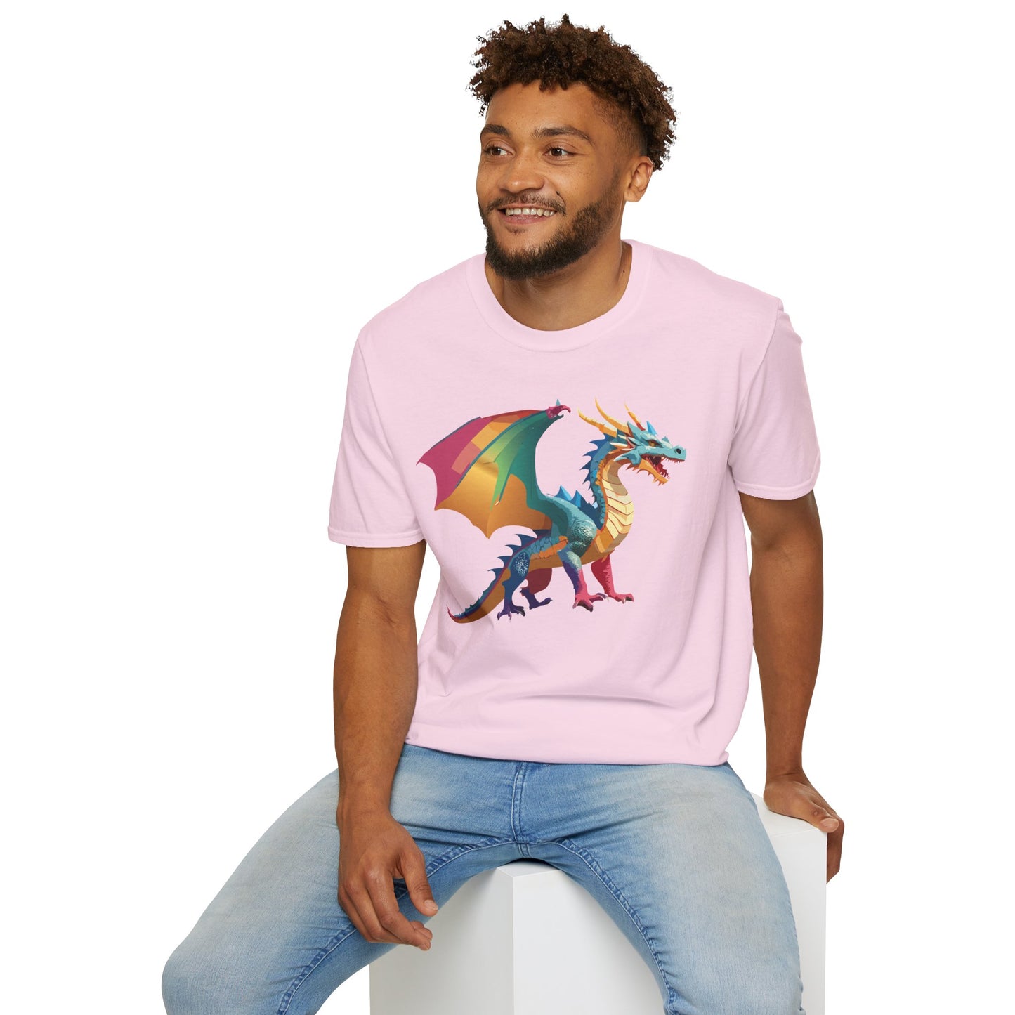 Dragon T Shirt Unisex Dragon Shirt Animal Design Tee Softstyle 100 Percent Ring Spun Cotton