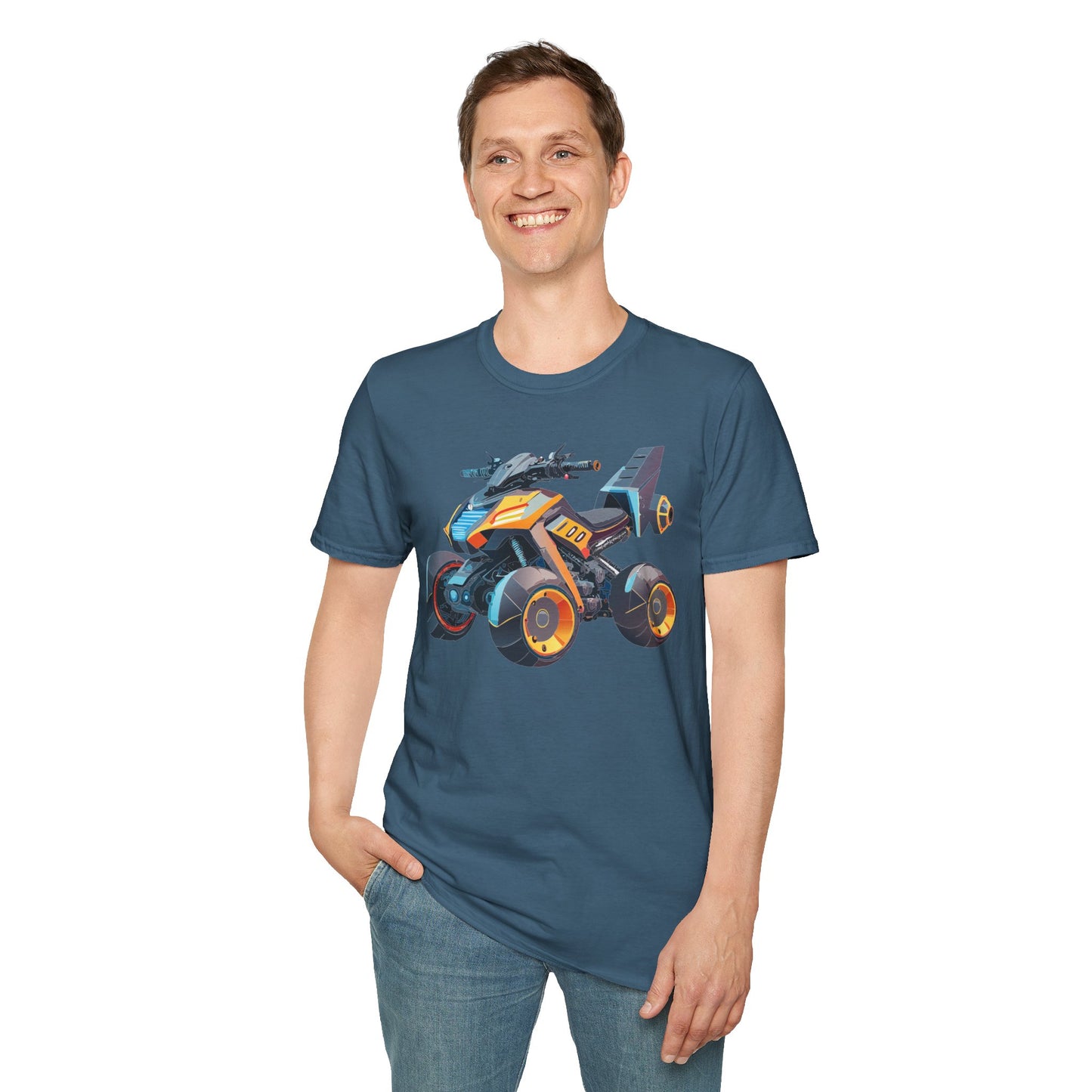Unisex Bike T Shirt Moto Shirt With Motorcycle Design MTB Tee For Riders One Hundred Percent Cotton