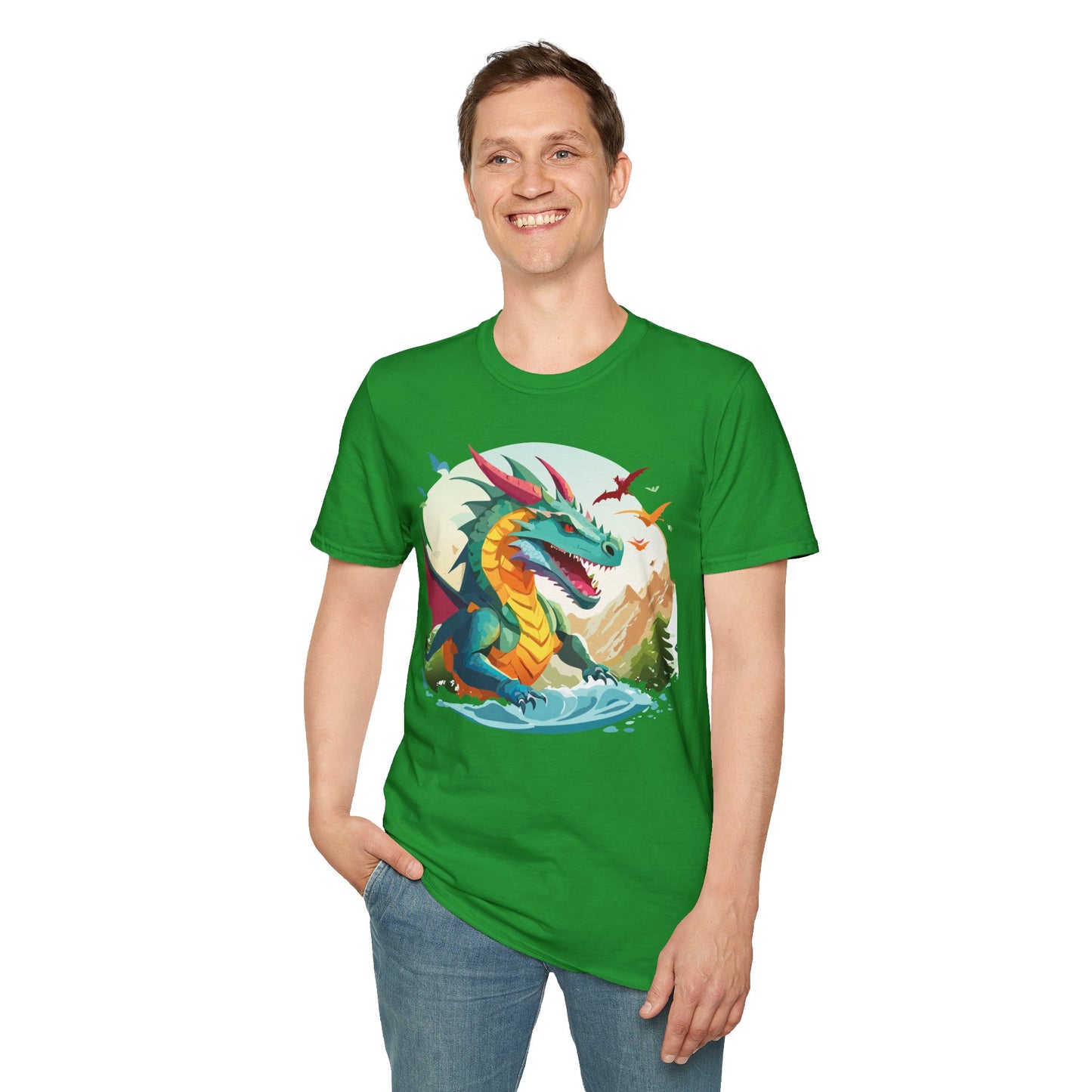 Dragon T Shirt, Dragon Shirt, Shirt with Animals, Animal Shirt