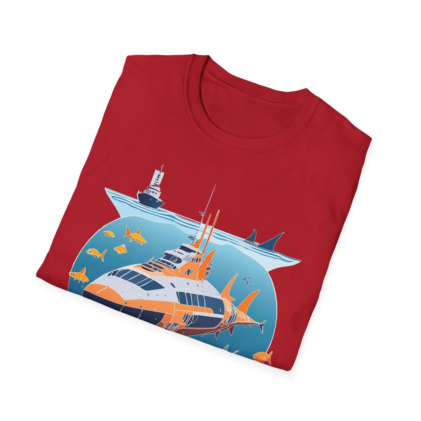 Ocean Tee Shirt, Ocean Shirt, Shirt with Ocean, U boat Tees, Shirt with U-Boat
