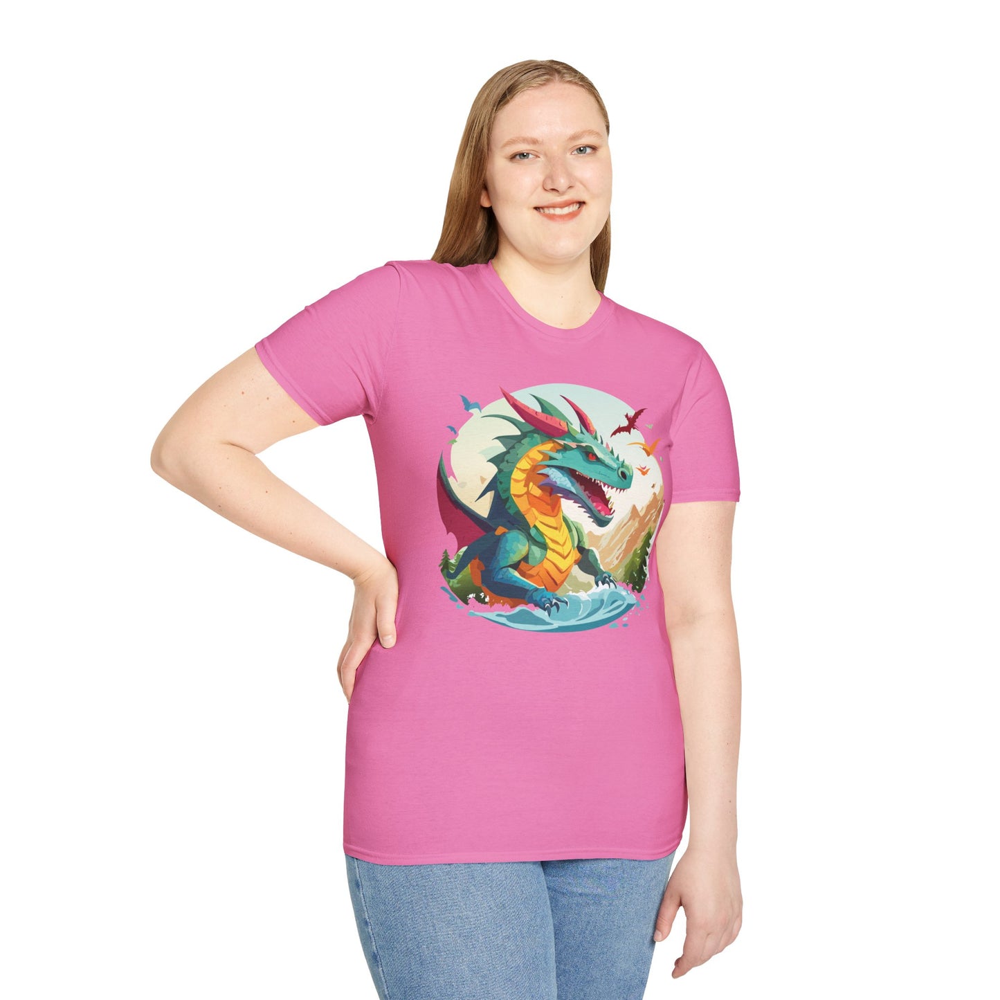 Dragon T Shirt, Dragon Shirt, Shirt with Animals, Animal Shirt
