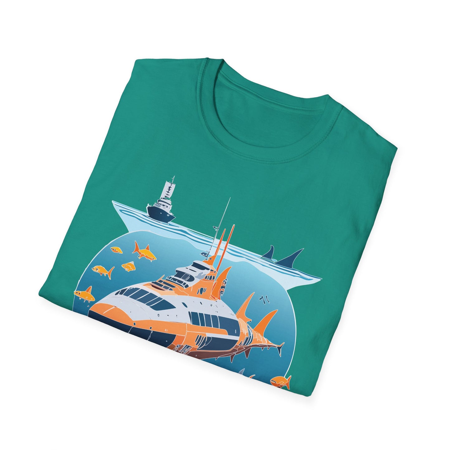 Ocean Tee Shirt, Ocean Shirt, Shirt with Ocean, U boat Tees, Shirt with U-Boat