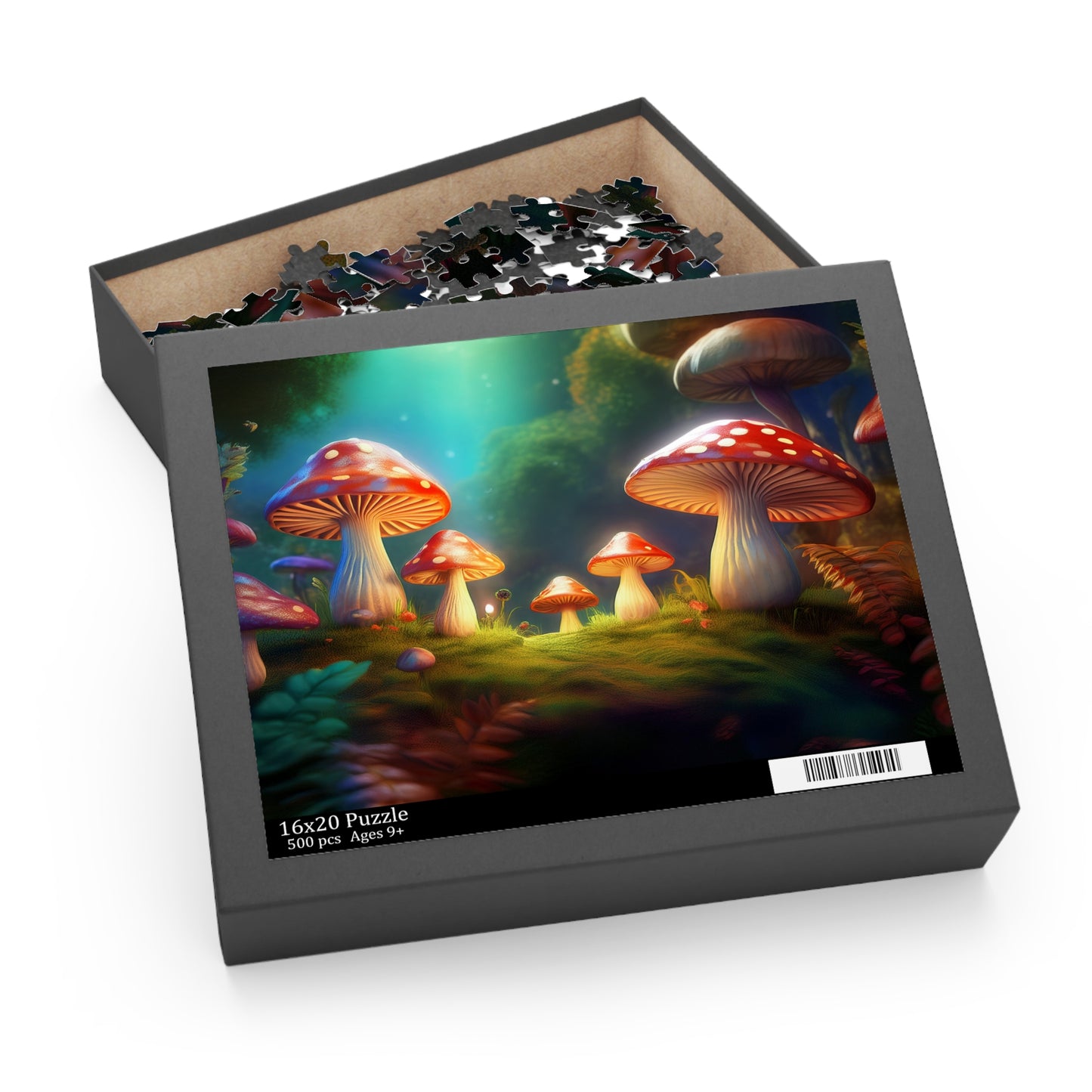 Mushrooms Puzzle 500-Chipboard Pieces in Box | Kids Puzzles Size: 16" x 20",  Ages 9+ and Family pn24