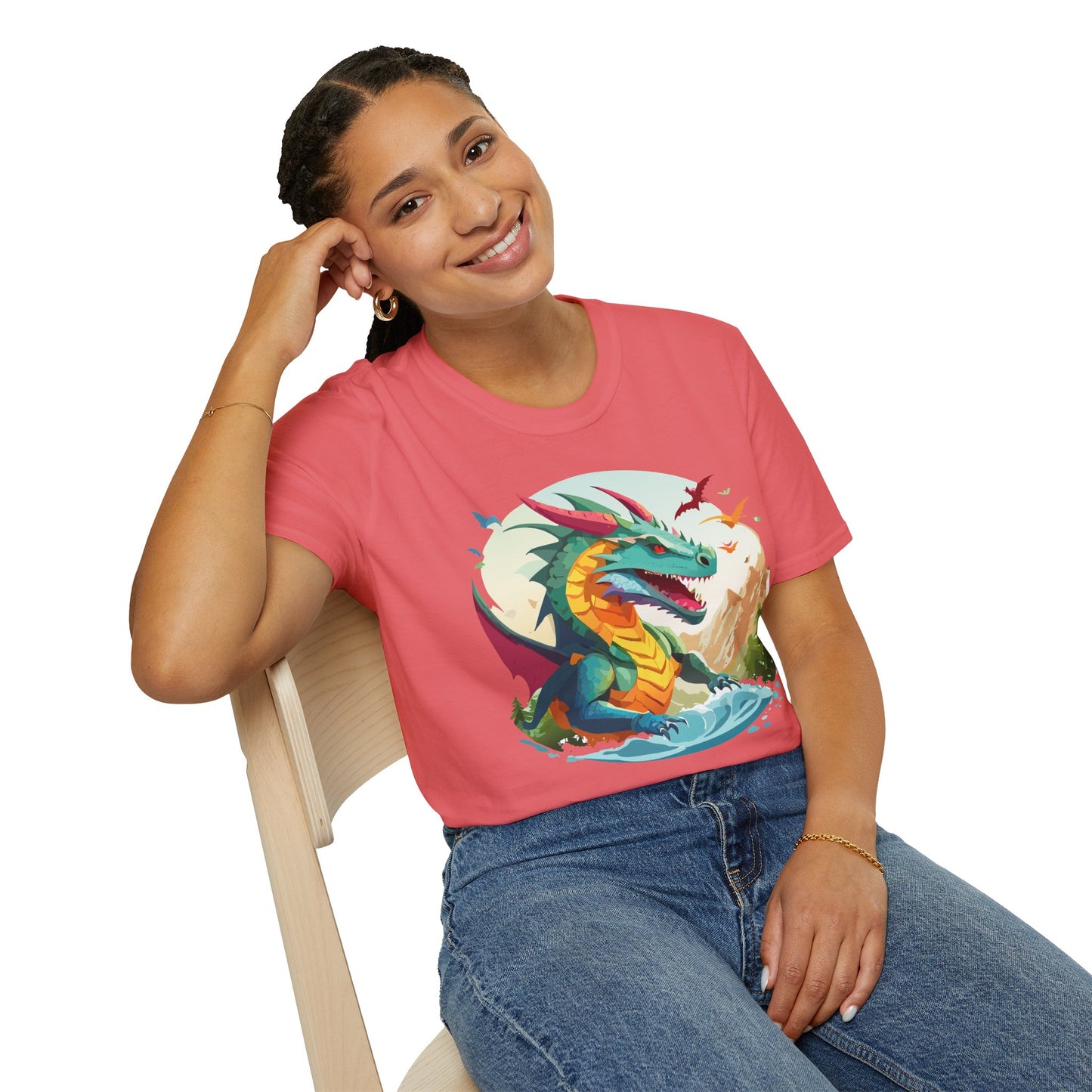 Dragon T Shirt, Dragon Shirt, Shirt with Animals, Animal Shirt