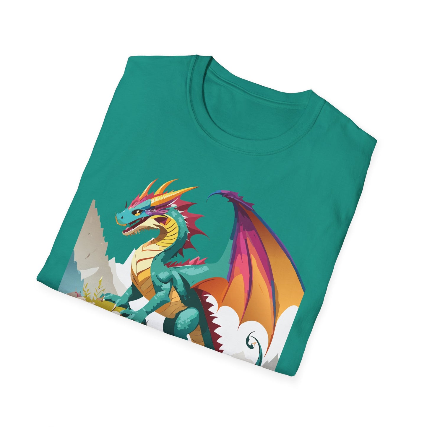 Dragon T Shirt Unisex Dragon Shirt With Animal Art Design Softstyle Cotton Tee Shirt