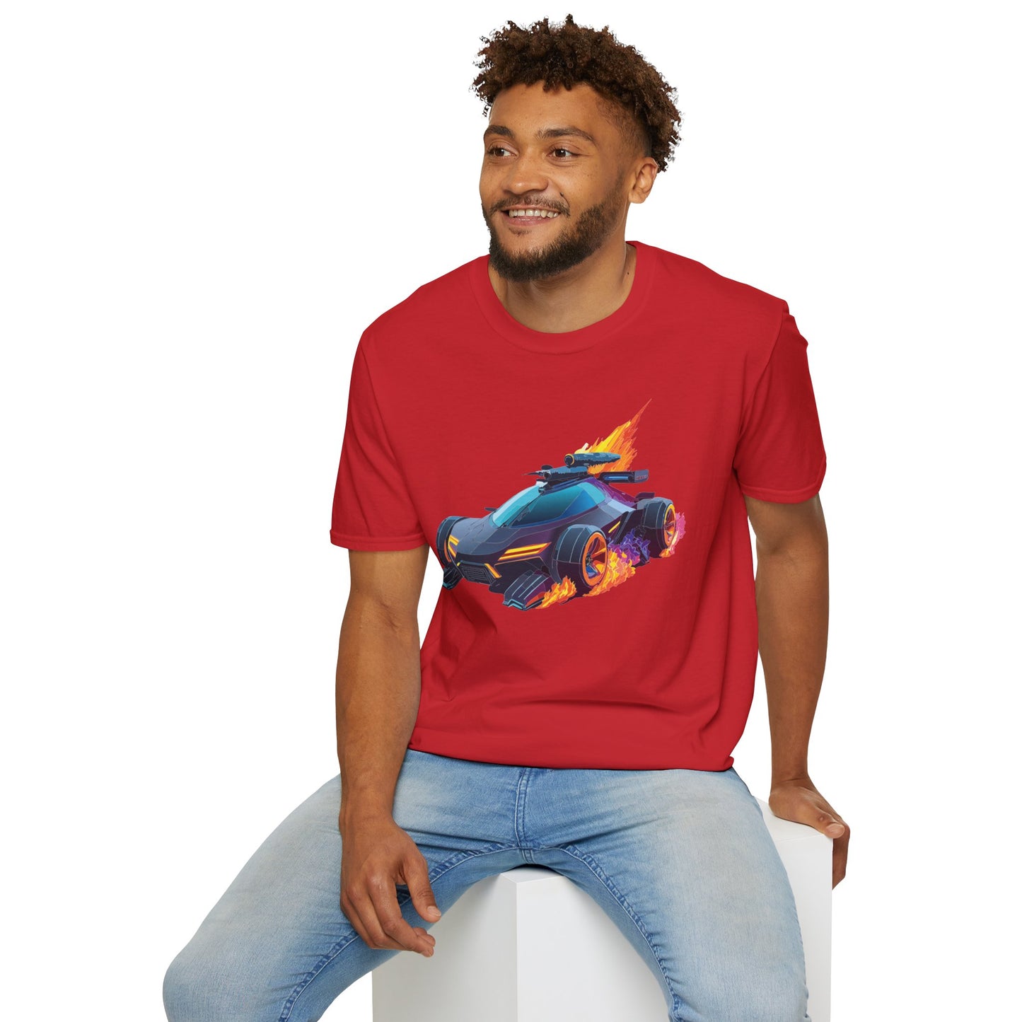 Unisex Car T Shirt Hot Wheels Cars Shirt 100 Percent Ring Spun Cotton Gildan Softstyle Tee