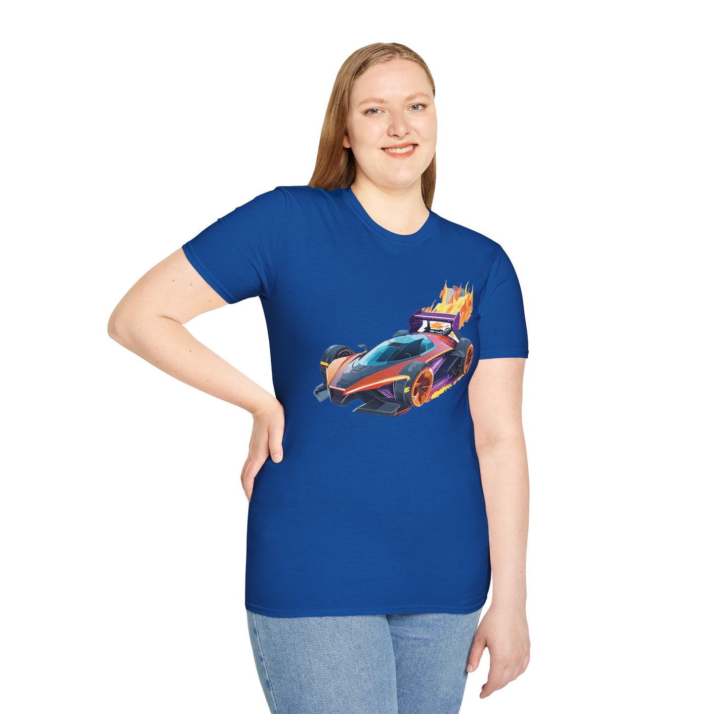 Unisex Car T Shirt Hot Wheels Graphic Tee Car Shirt Gildan Softstyle 64000 Cotton Tee