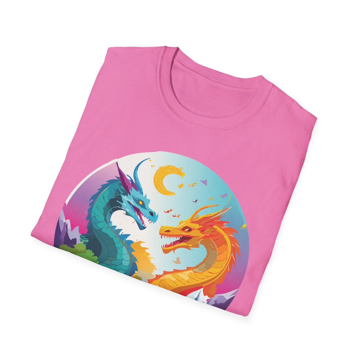 Dragon T Shirt Unisex Gildan Softstyle 64000 Tee Dragon Artwork Animal Print Shirt