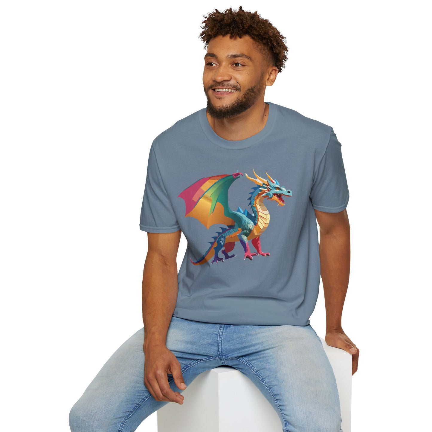 Dragon T Shirt Unisex Dragon Shirt Animal Design Tee Softstyle 100 Percent Ring Spun Cotton