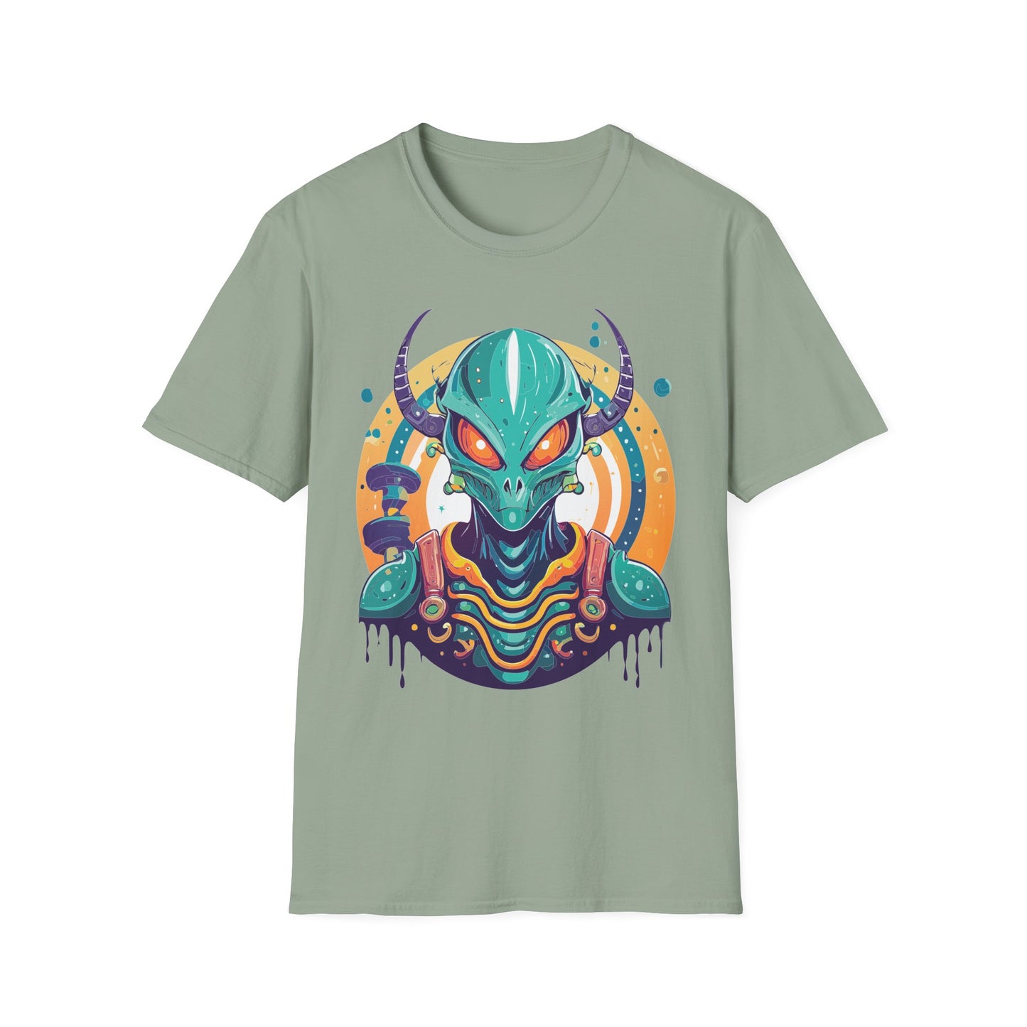 Alien T Shirt Cosmos Shirt Unisex Softstyle Tee 100 Percent Ring Spun Cotton Short Sleeve