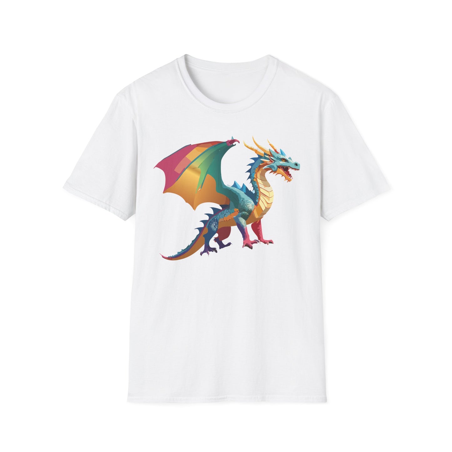 Dragon T Shirt Unisex Dragon Shirt Animal Design Tee Softstyle 100 Percent Ring Spun Cotton